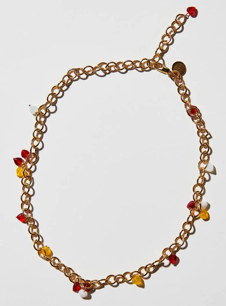 Glass Heart Tassel Necklace sold by PAR ICI product image thumbnail 5