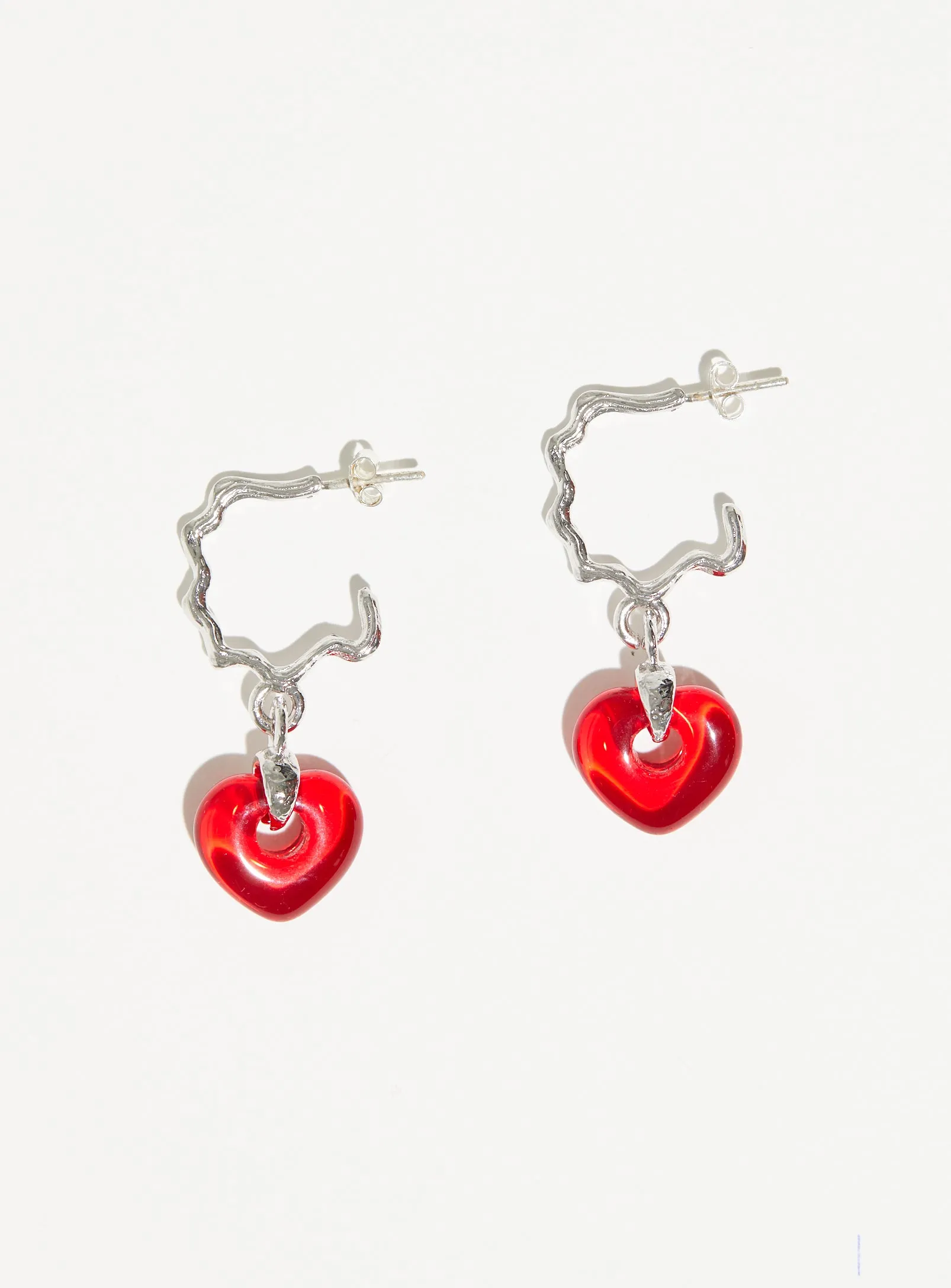 Juicy Wavy Hoops - Red Heart sold by PAR ICI product image thumbnail 2