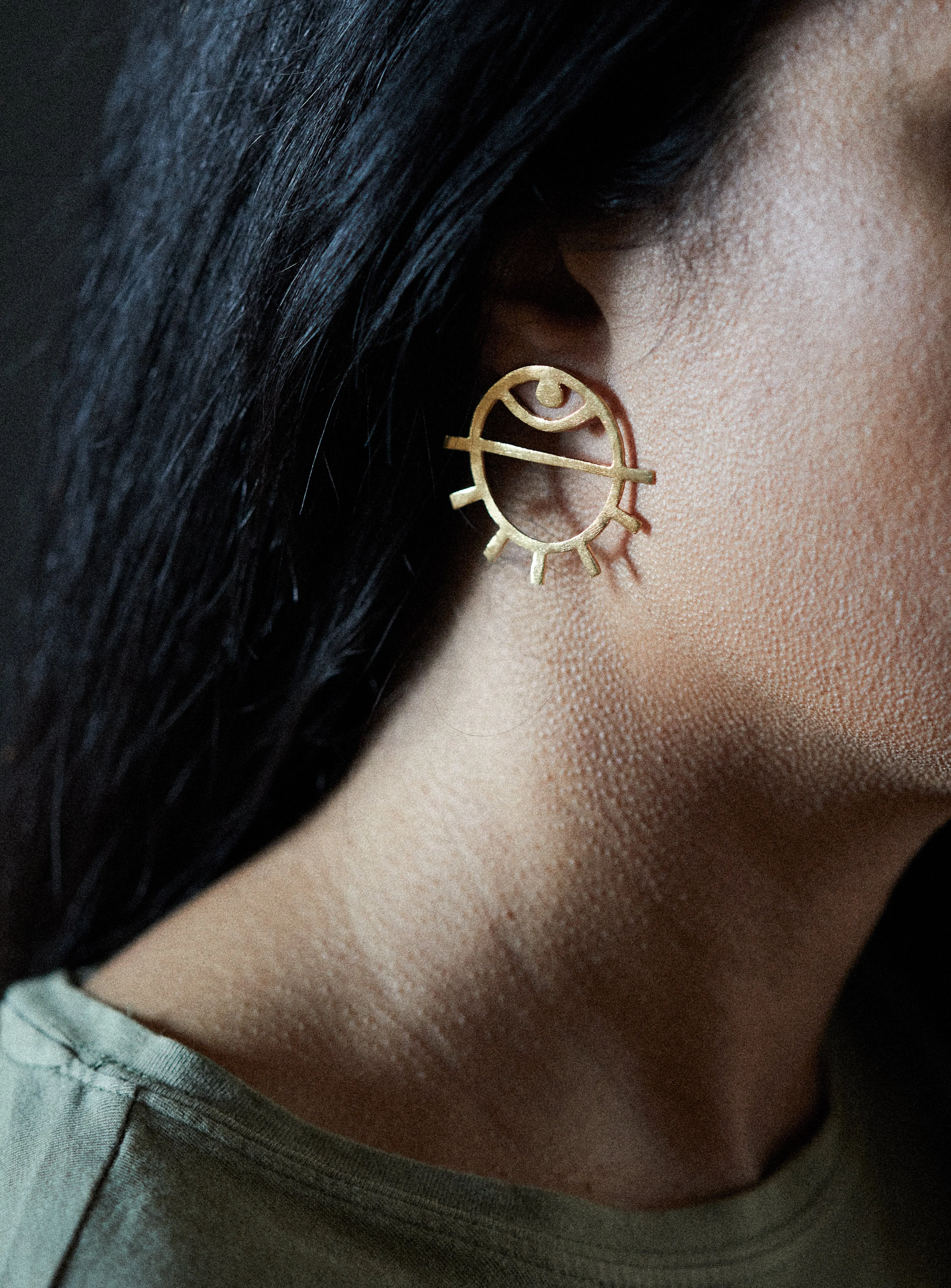 Medium Eye Earrings sold by PAR ICI product image thumbnail 5