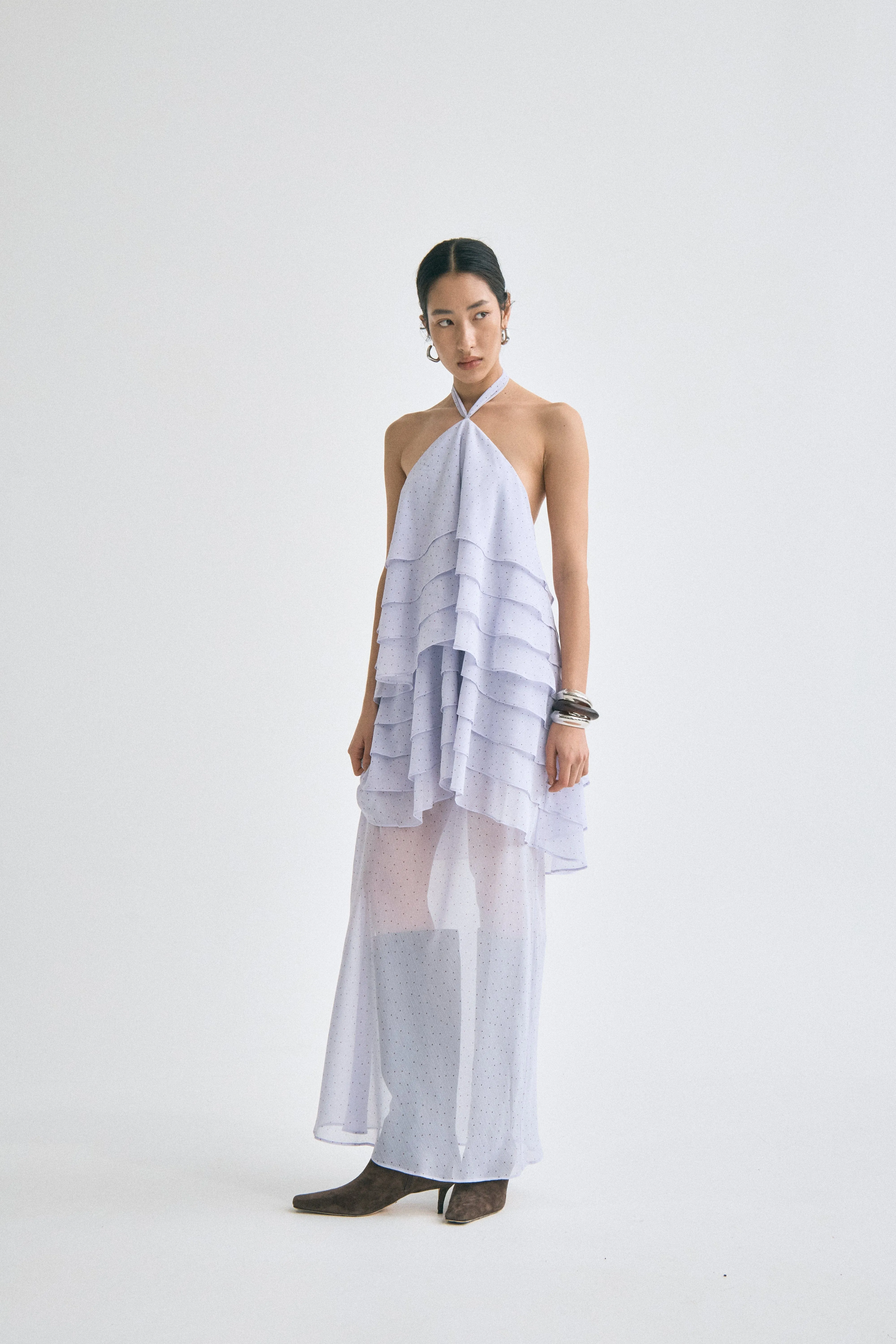 GAIA TIERED MAXI DRESS | LILAC SPOT sold by Third Form product image thumbnail 5
