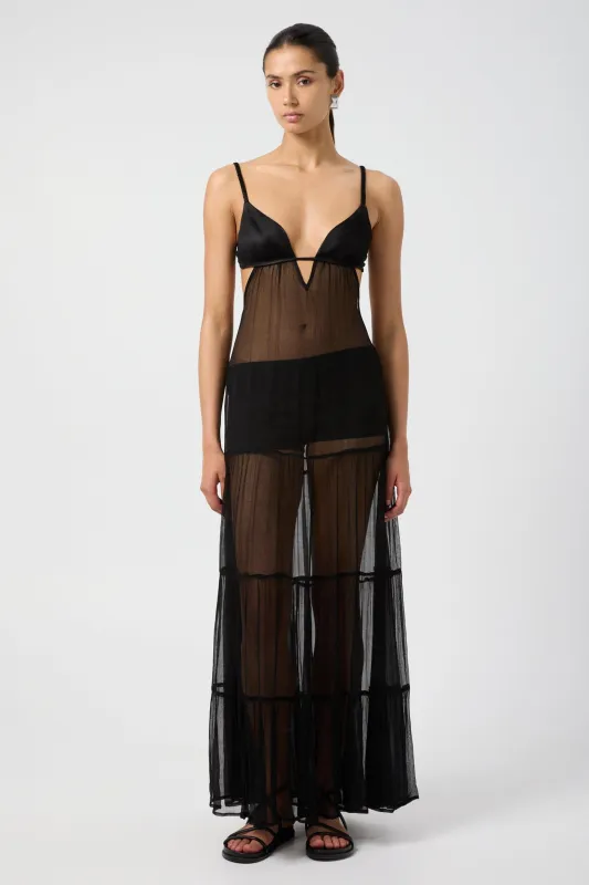 LUCID MAXI DRESS | BLACK made by Third Form
