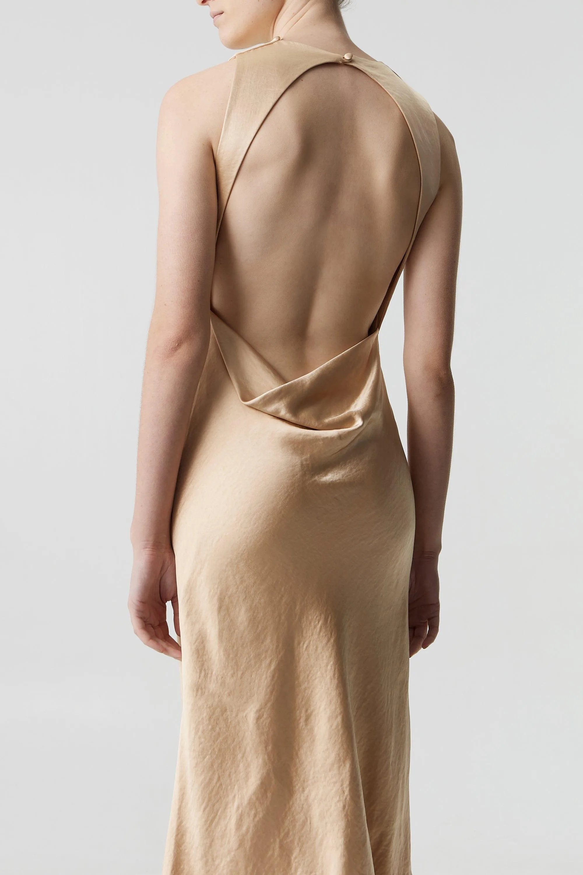 SATIN BIAS COWL BACK MAXI | SAND sold by Third Form product image thumbnail 2