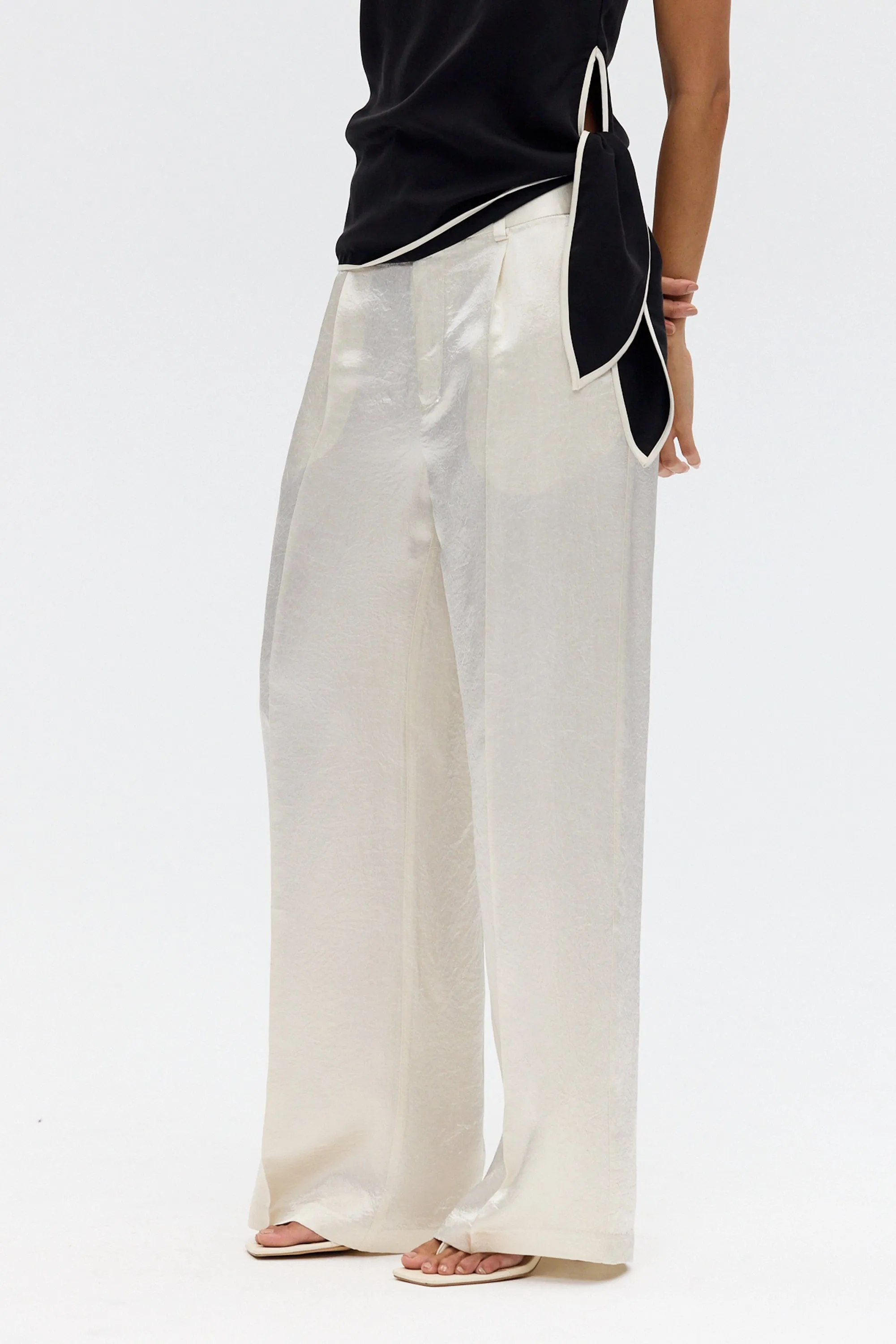 CRUSH TAILORED TROUSER | CREAM sold by Third Form product image thumbnail 2