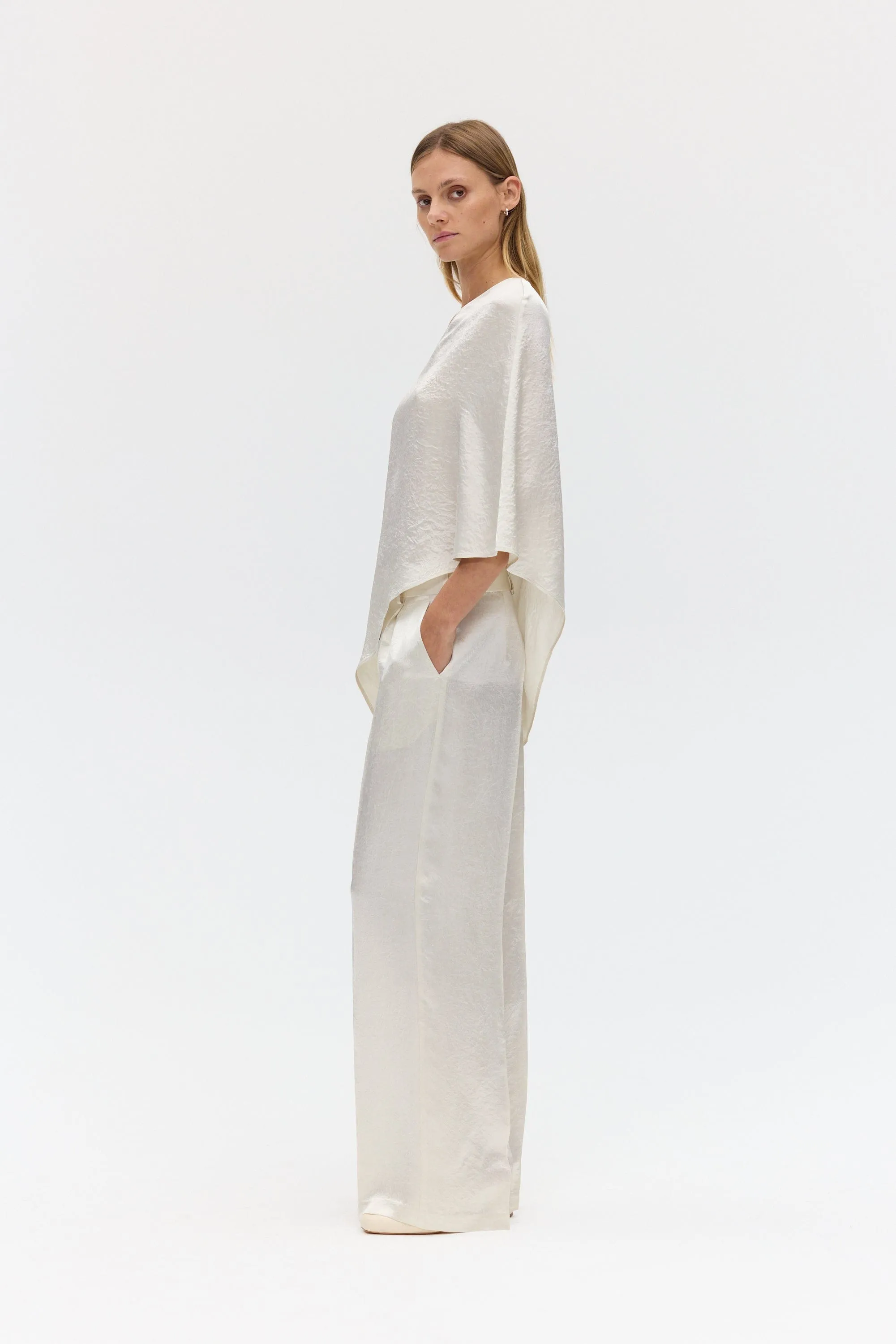 CRUSH TAILORED TROUSER | CREAM sold by Third Form product image thumbnail 4
