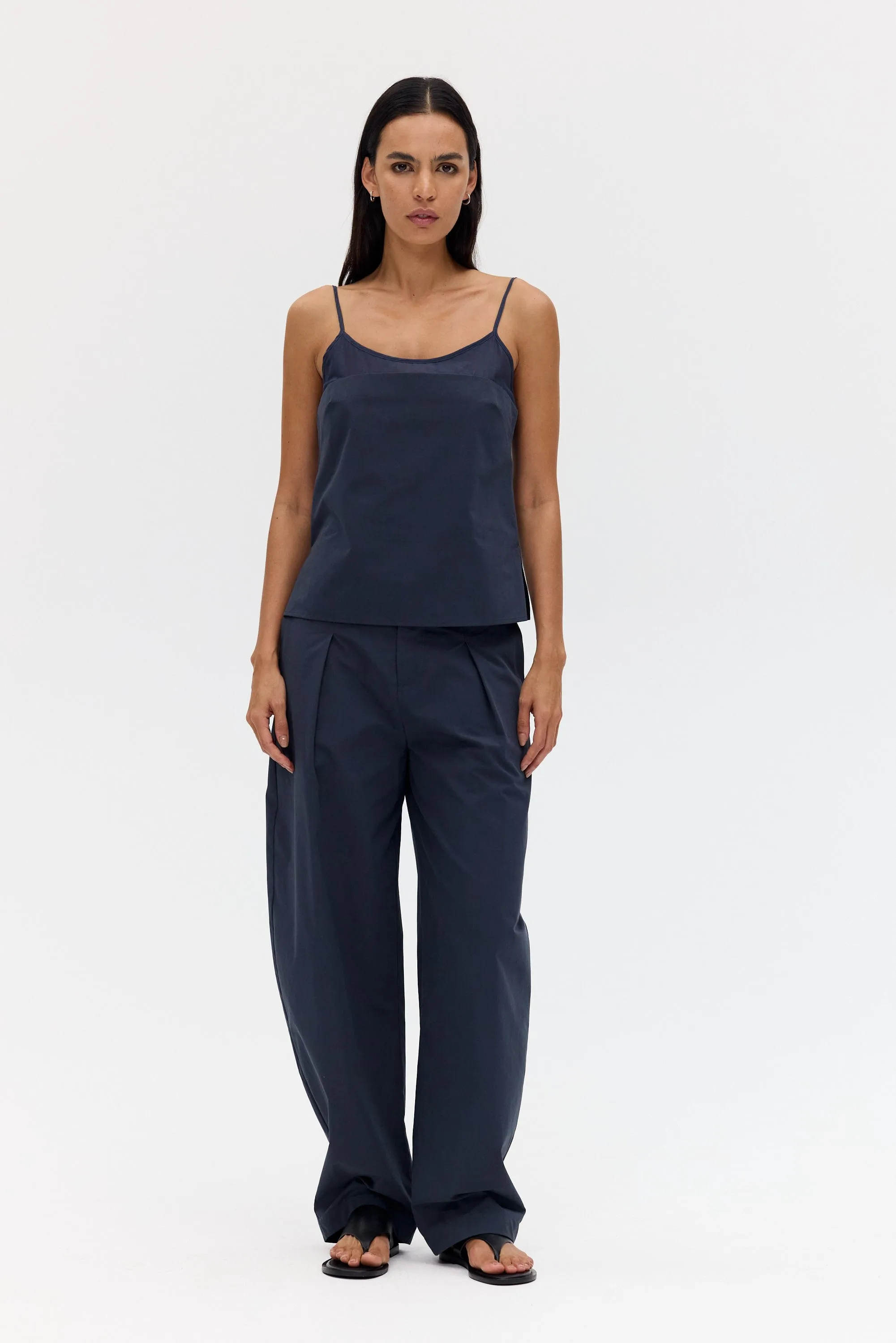 IMPRINT TAILORED COTTON TROUSER | INK sold by Third Form product image thumbnail 2