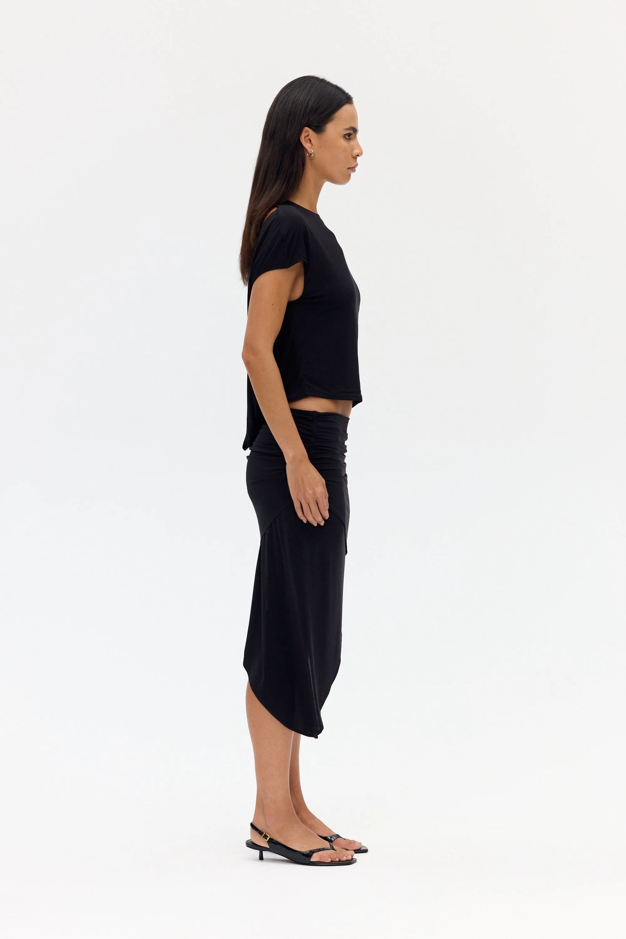 CRAVE DRAPE SKIRT | GRAPHITE sold by Third Form product image thumbnail 5
