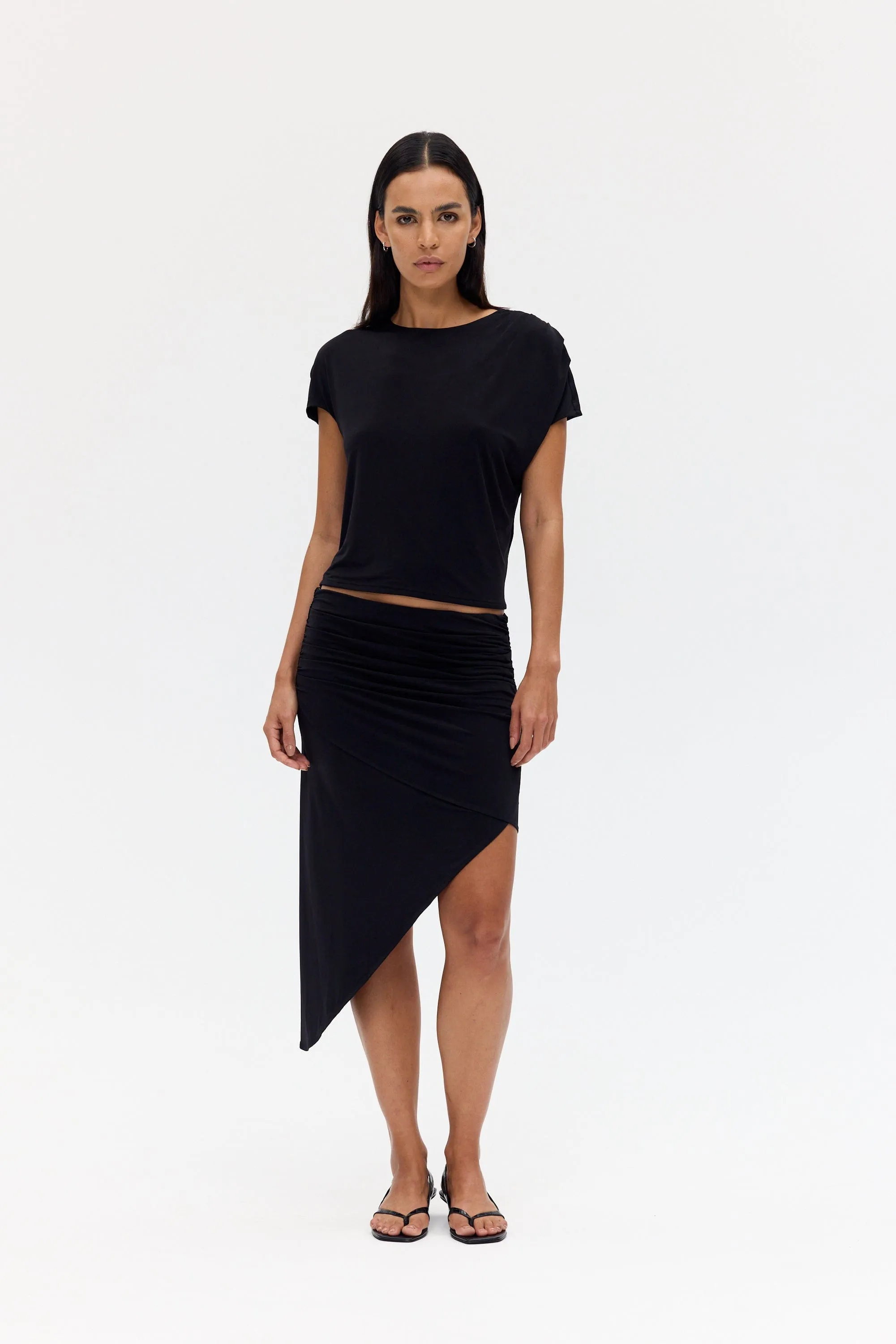 CRAVE DRAPE SKIRT | GRAPHITE sold by Third Form product image thumbnail 3