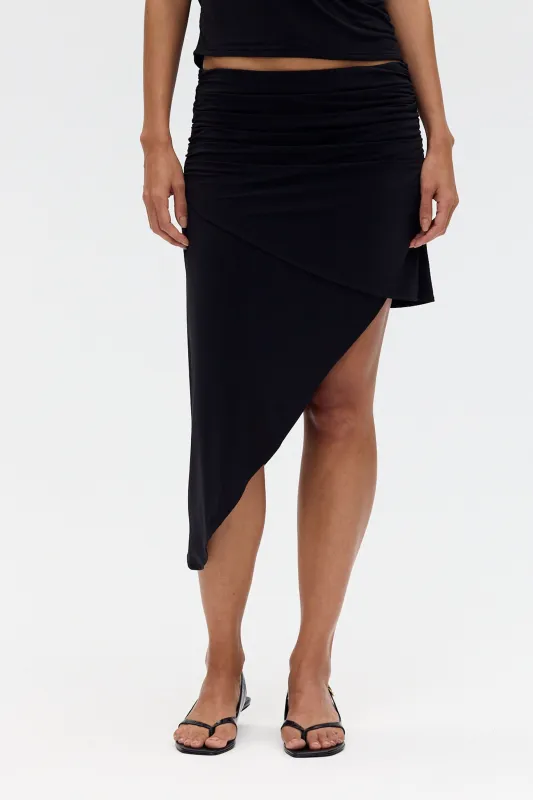 CRAVE DRAPE SKIRT | GRAPHITE made by Third Form