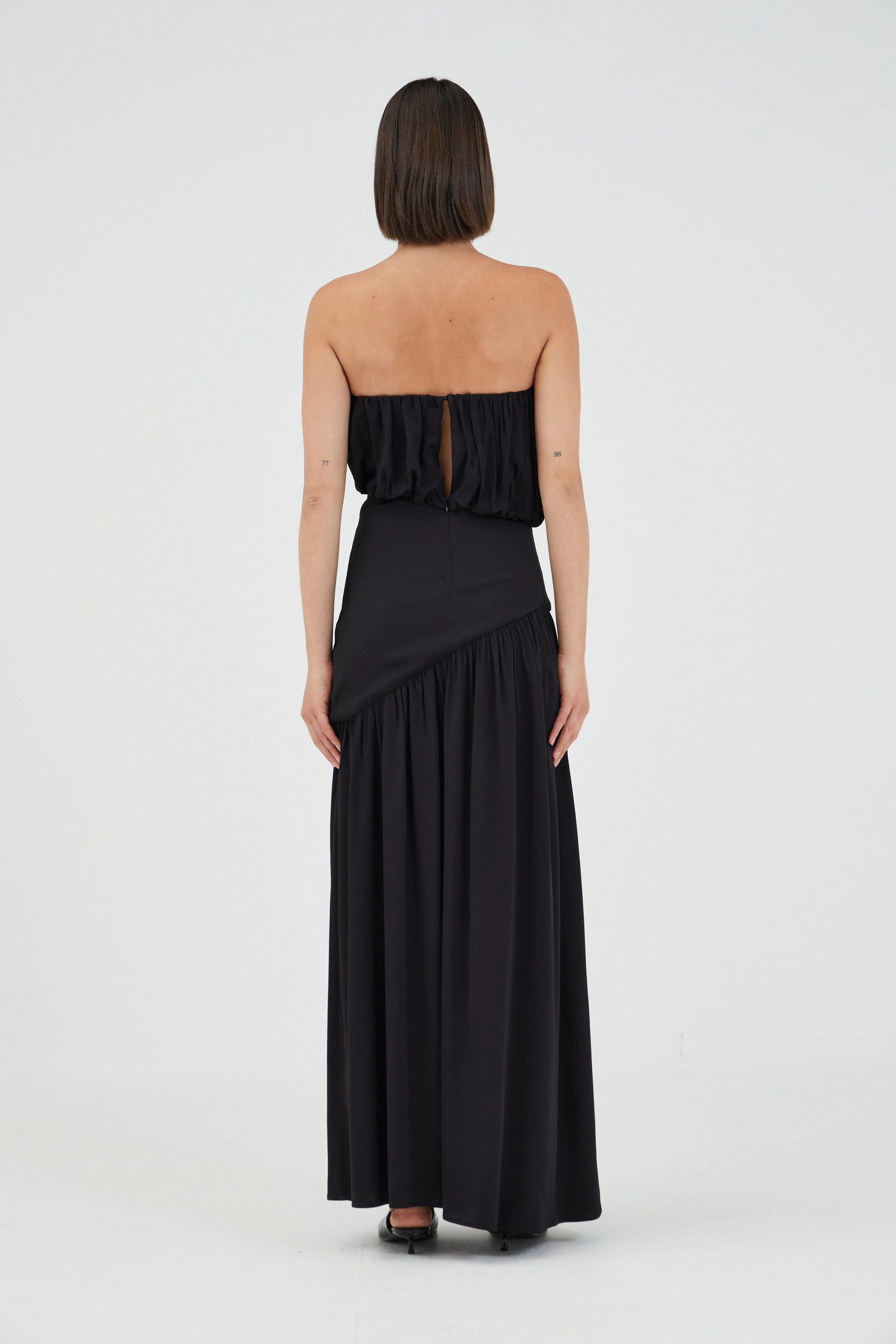 SERAPHIC STRAPLESS MAXI DRESS | BLACK sold by Third Form product image thumbnail 4