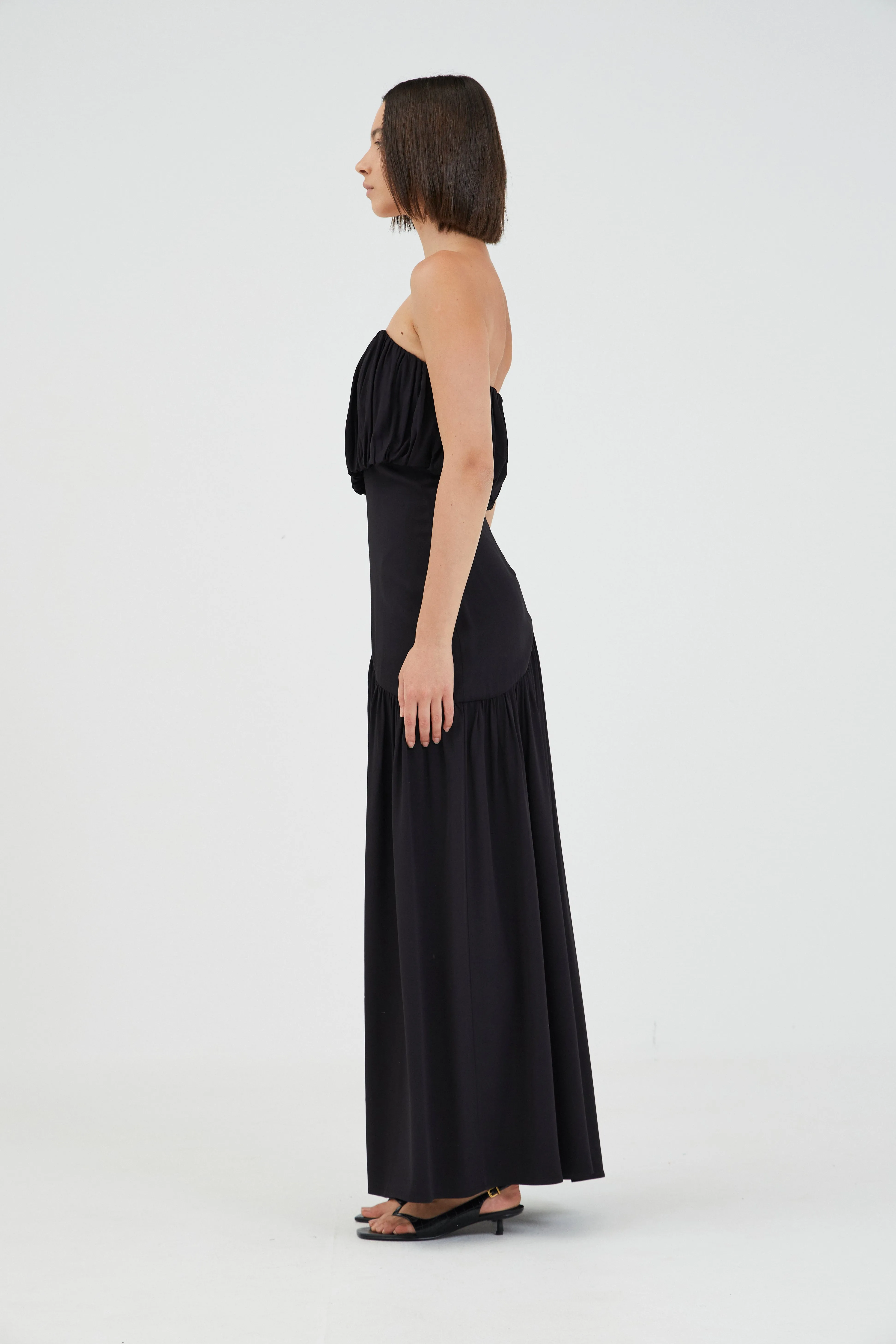 SERAPHIC STRAPLESS MAXI DRESS | BLACK sold by Third Form product image thumbnail 3