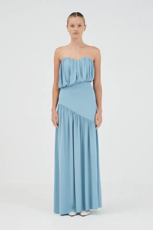 SERAPHIC STRAPLESS MAXI DRESS | AQUATIC made by Third Form