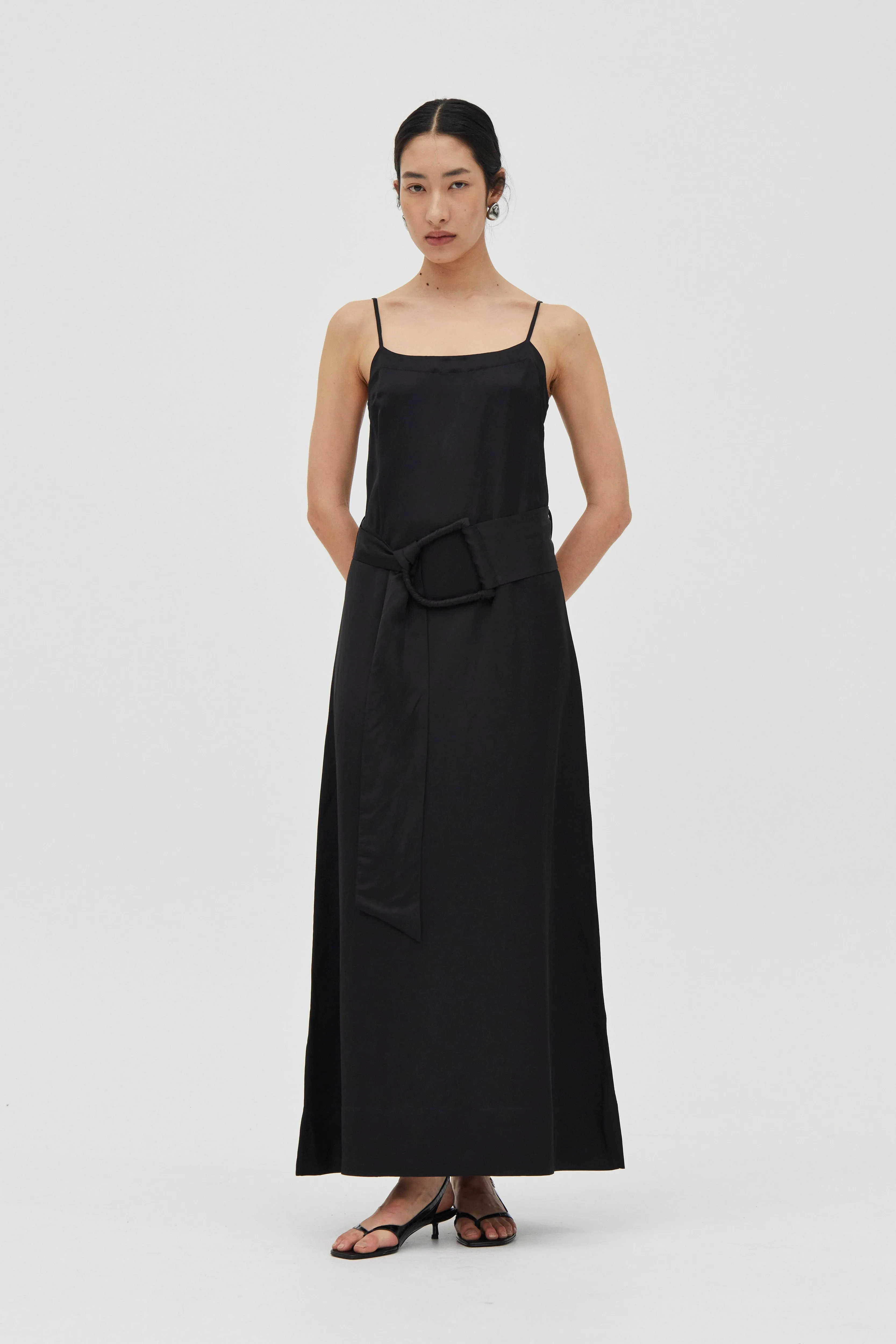 ELYSIAN BELTED MAXI DRESS | BLACK sold by Third Form product image thumbnail 3