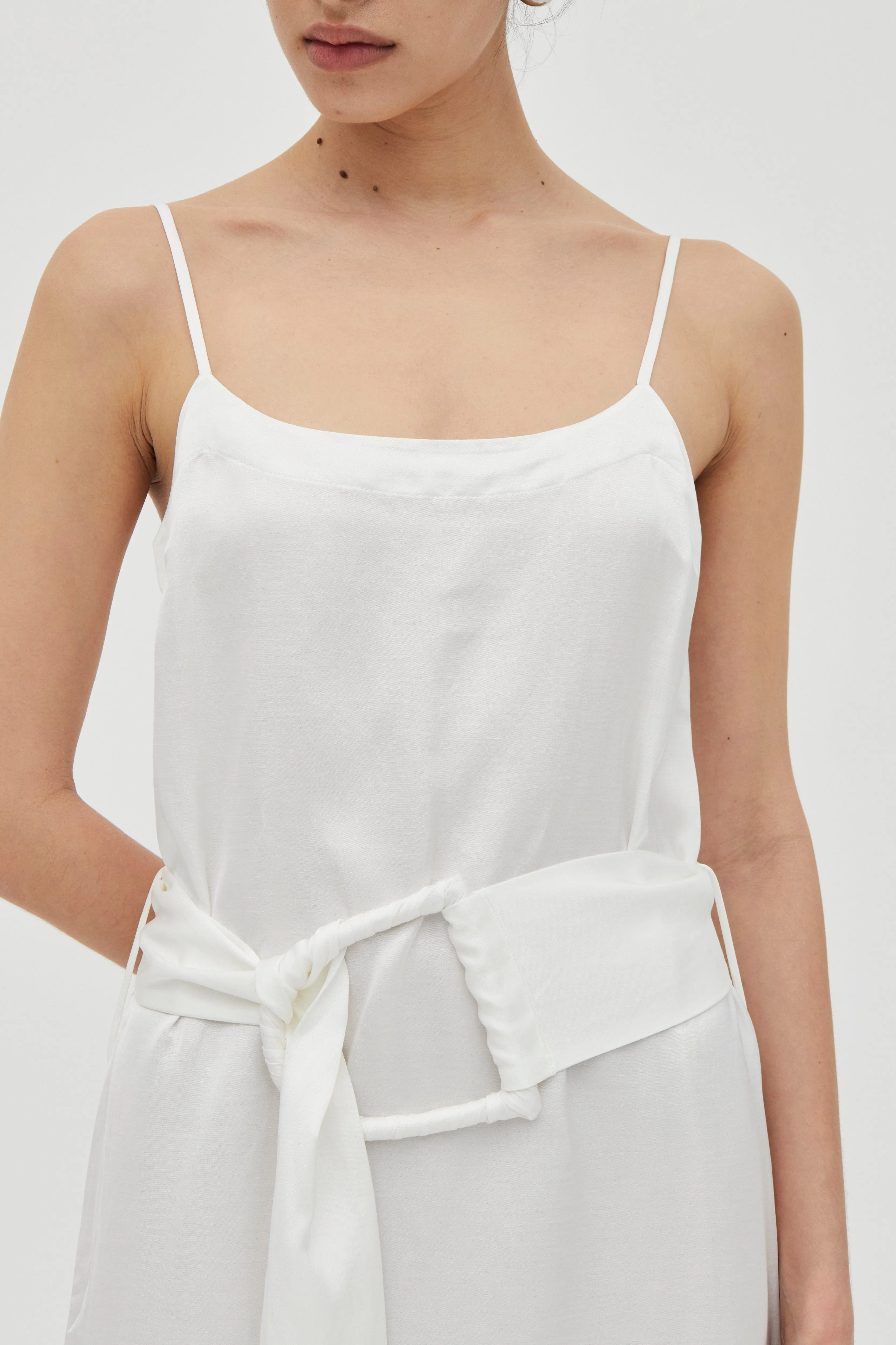 ELYSIAN BELTED MAXI DRESS | WHITE sold by Third Form product image thumbnail 3