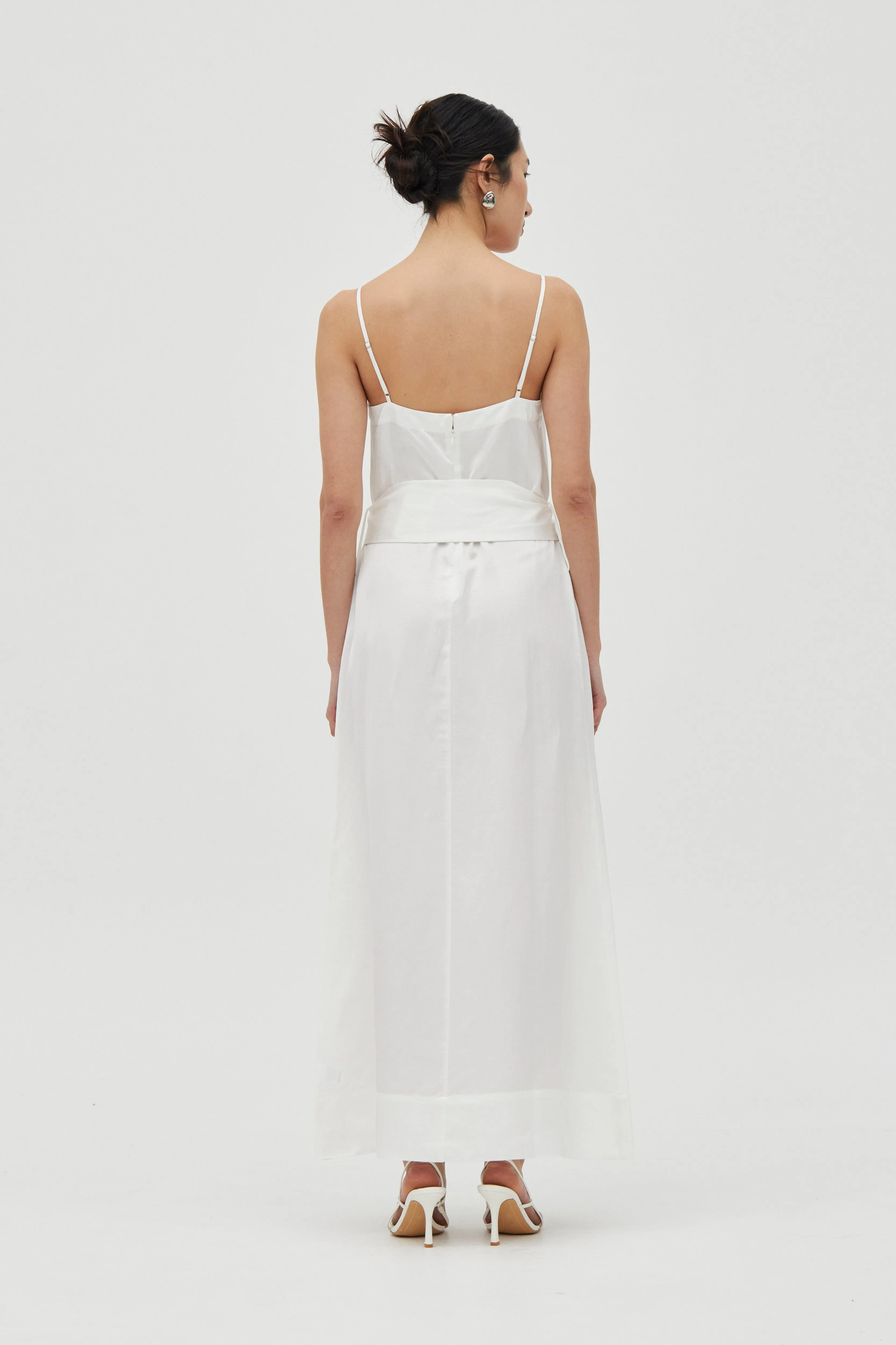 ELYSIAN BELTED MAXI DRESS | WHITE sold by Third Form product image thumbnail 5