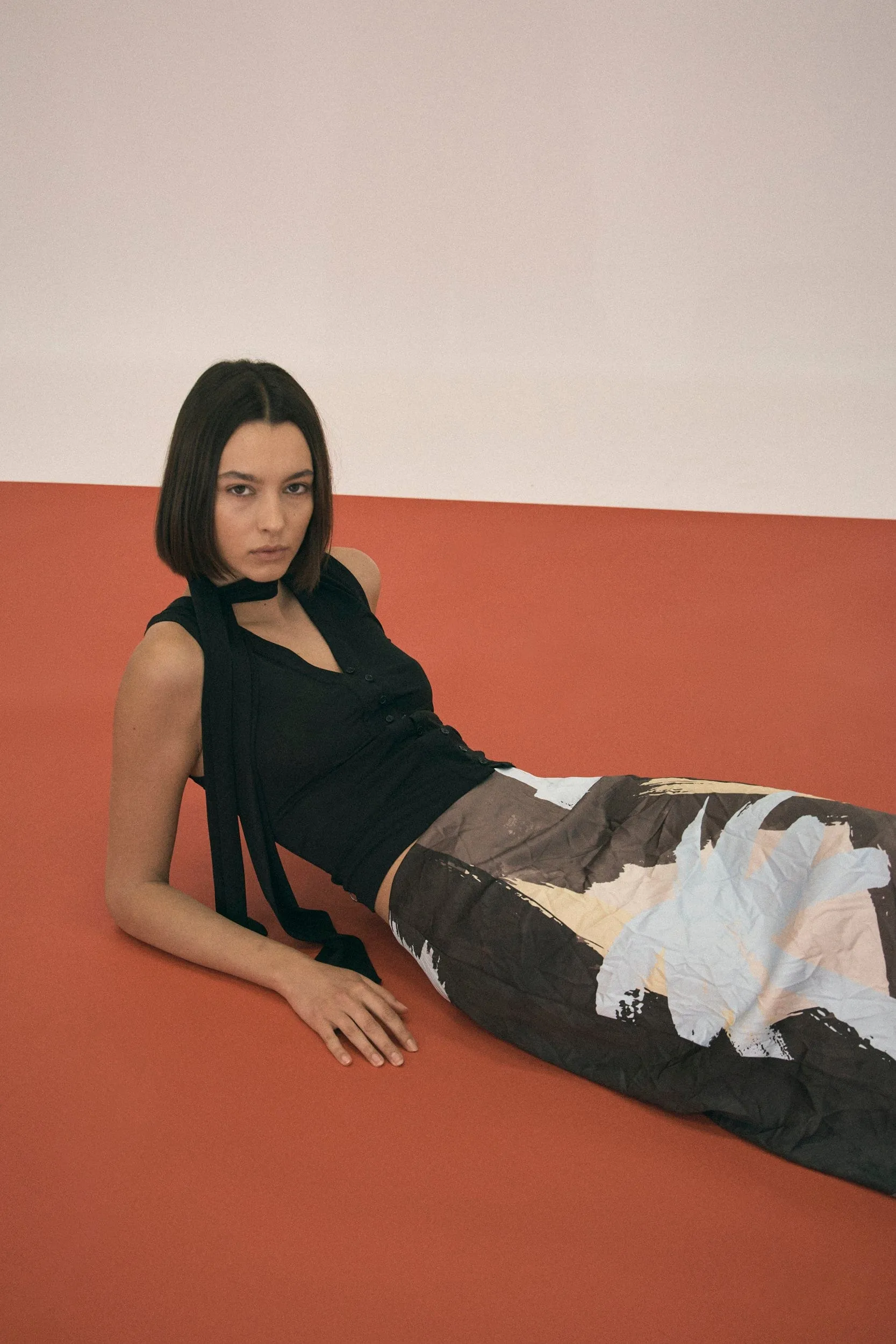 AURA BUTTON UP TANK TOP | BLACK sold by Third Form product image thumbnail 3