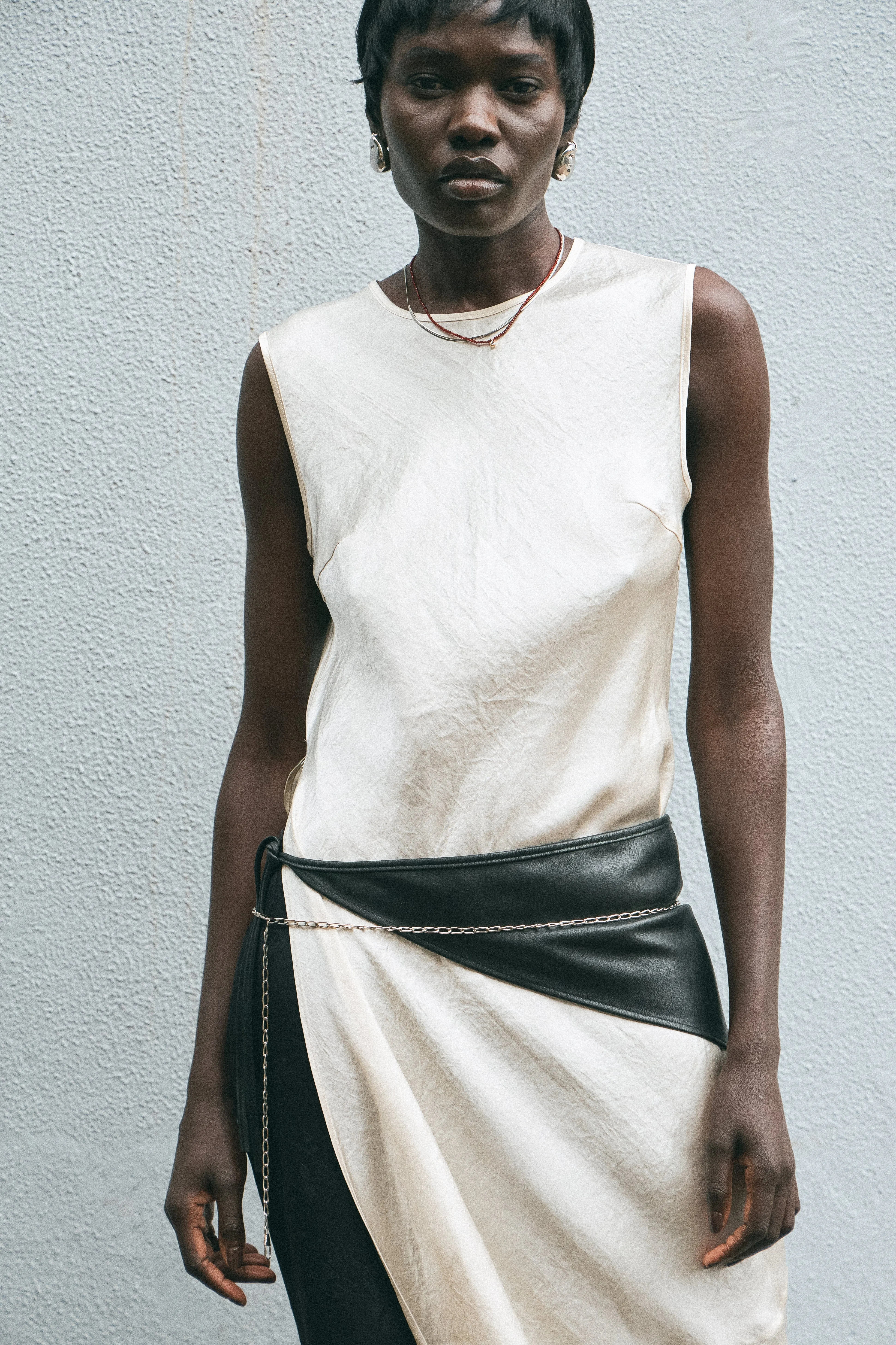 REVERY HIGH SPLIT TANK DRESS | CREAM sold by Third Form product image thumbnail 2