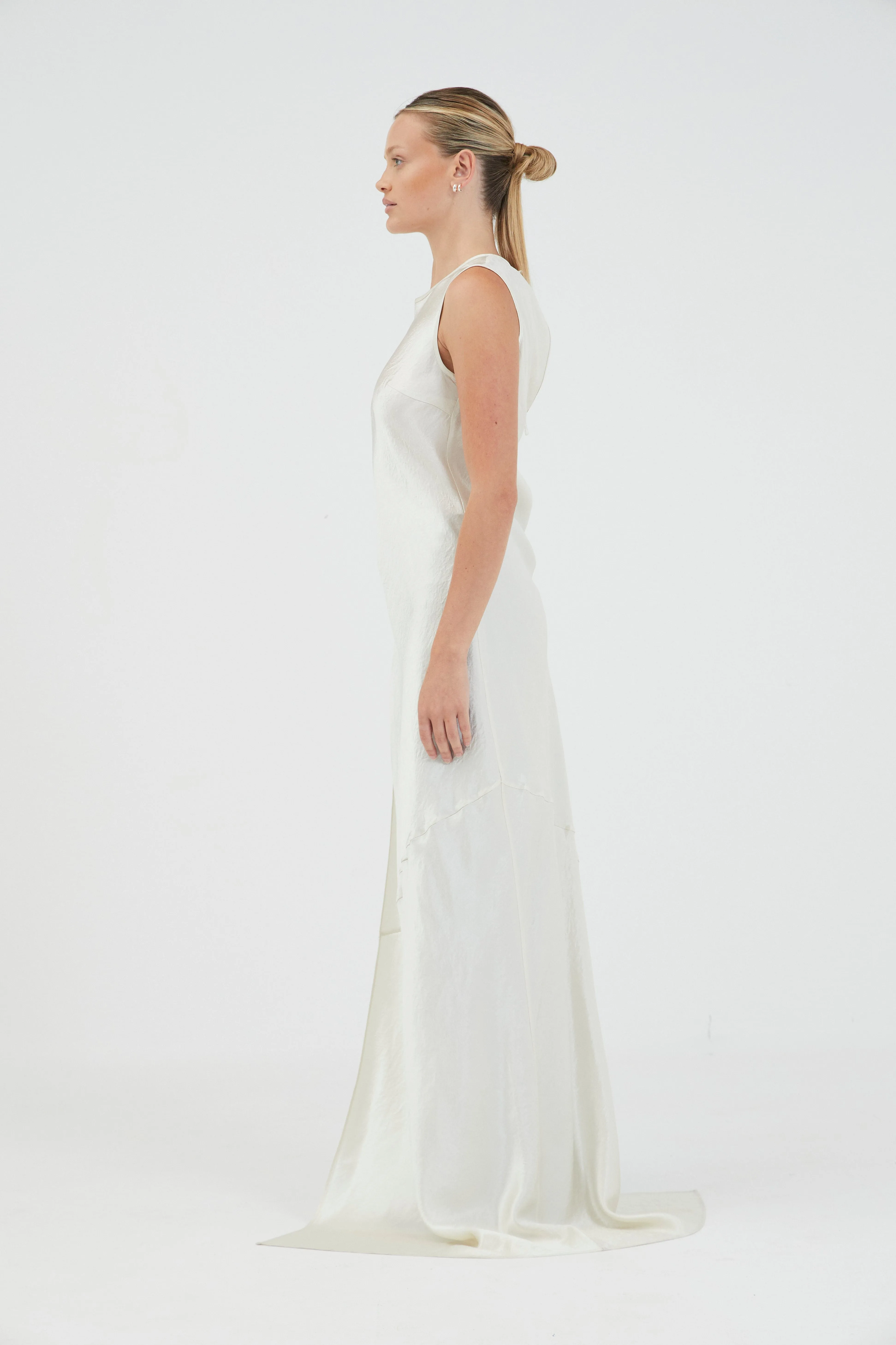 REVERY HIGH SPLIT TANK DRESS | CREAM sold by Third Form product image thumbnail 5