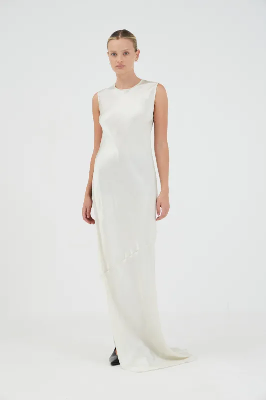 REVERY HIGH SPLIT TANK DRESS | CREAM made by Third Form