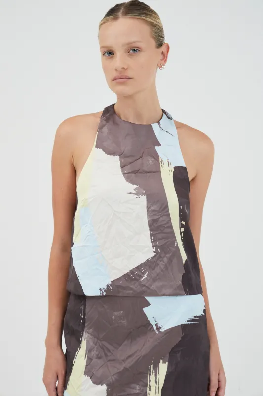 HAVEN HALTER TOP | HAVEN PRINT sold by Third Form