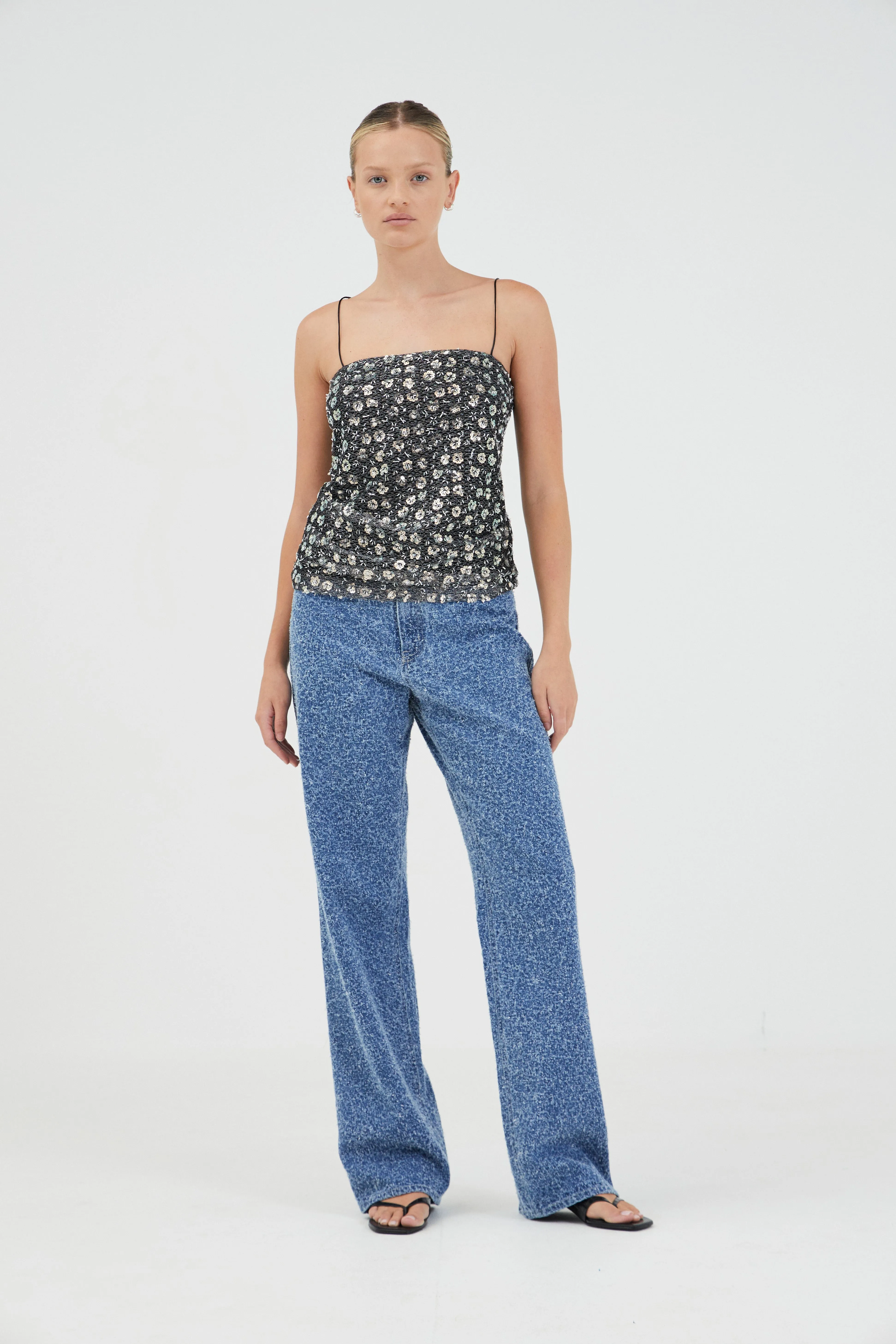 CELESTIAL CAMI | SILVER SEQUIN sold by Third Form product image thumbnail 3