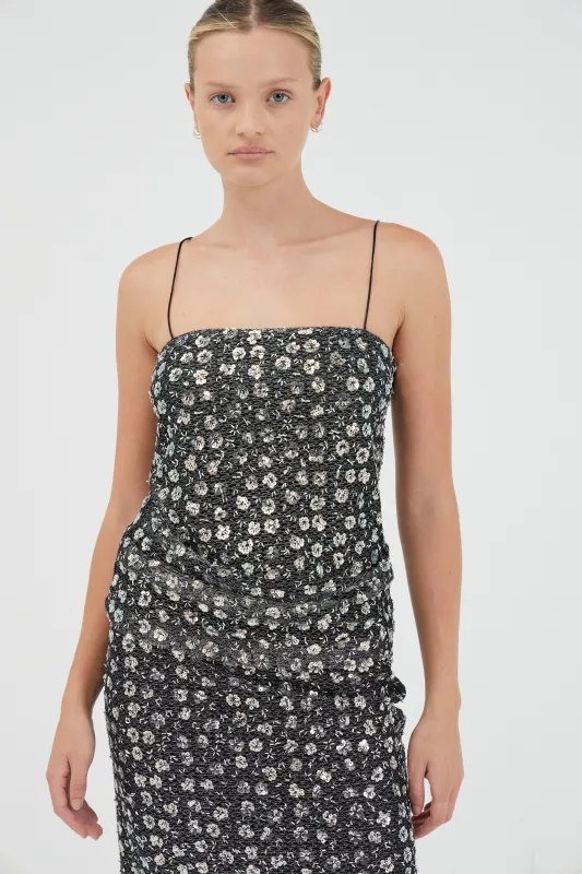 CELESTIAL CAMI | SILVER SEQUIN sold by Third Form