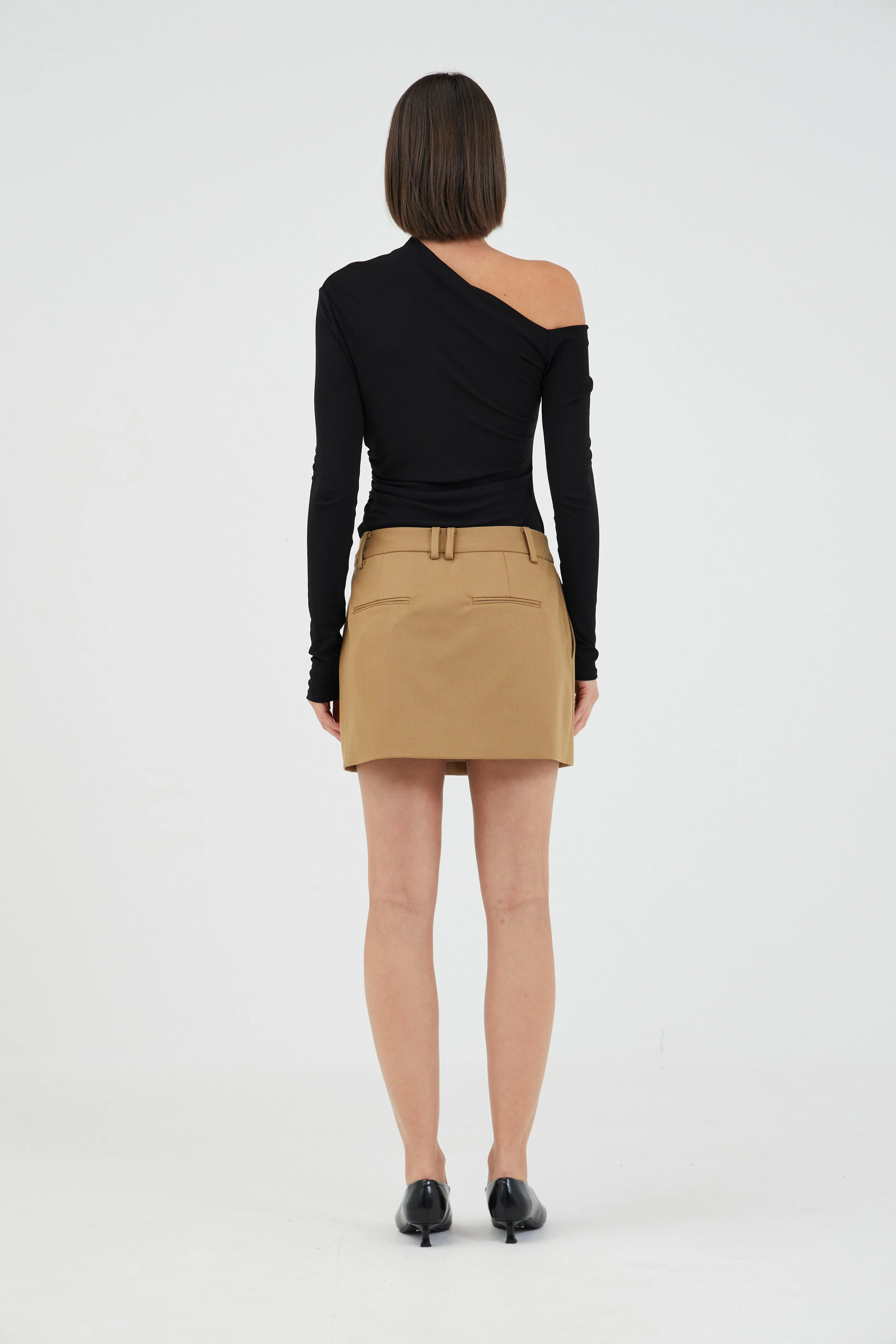 INTERCHANGE TAILORED MINI SKIRT | NUT sold by Third Form product image thumbnail 3