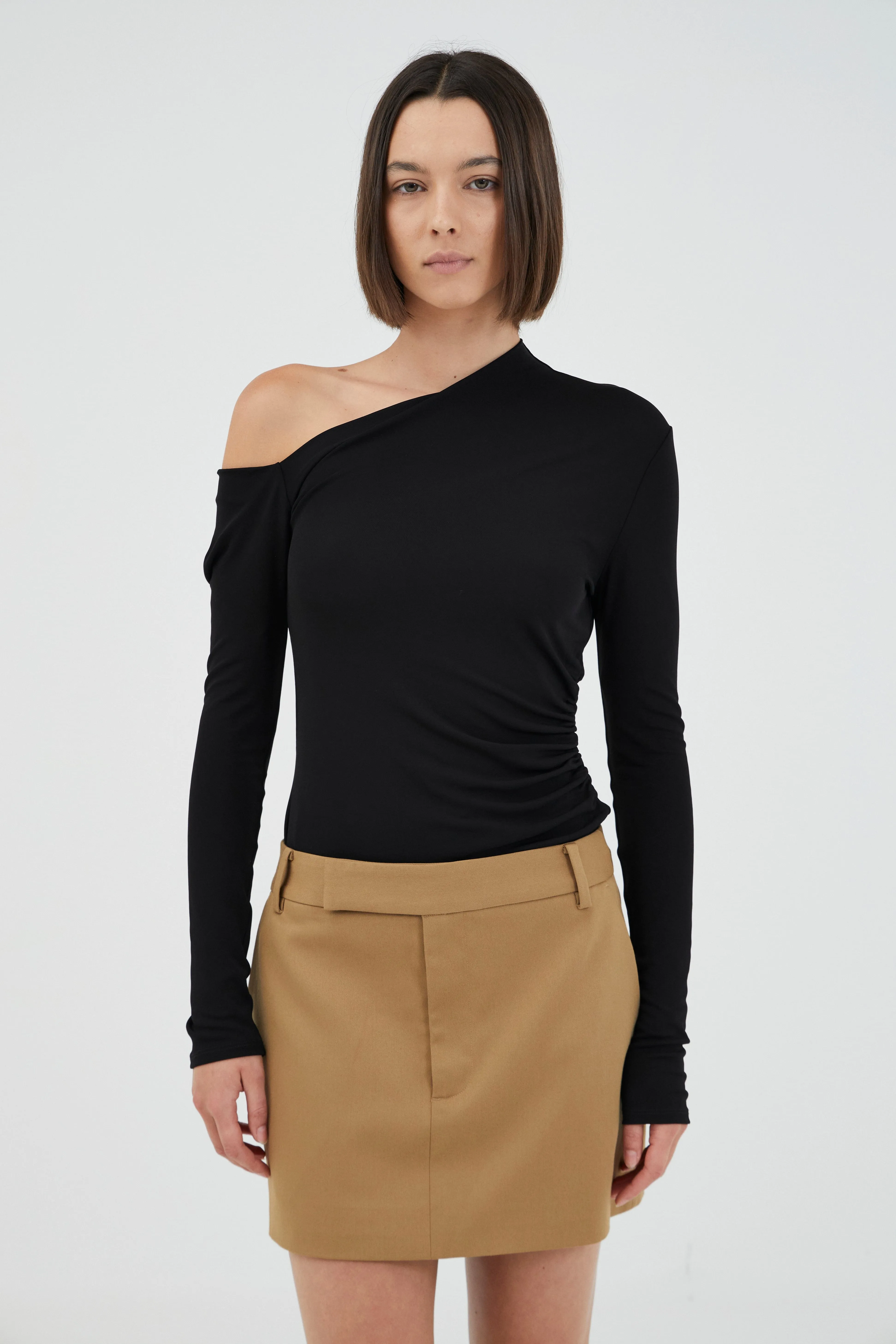 INTERCHANGE TAILORED MINI SKIRT | NUT sold by Third Form product image thumbnail 4