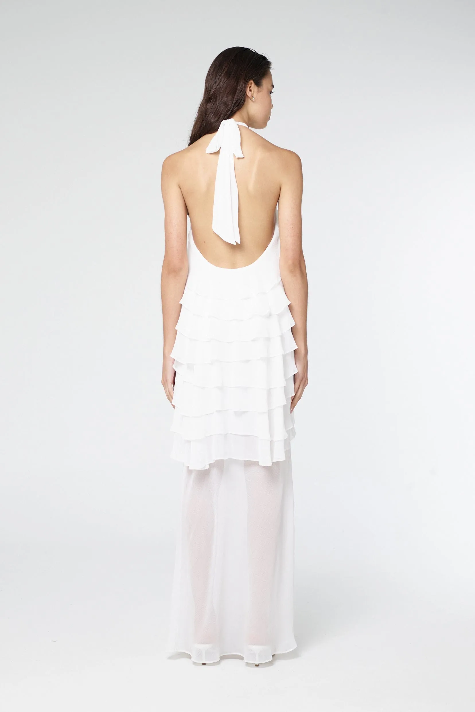 GAIA TIERED MAXI DRESS | WHITE sold by Third Form product image thumbnail 5