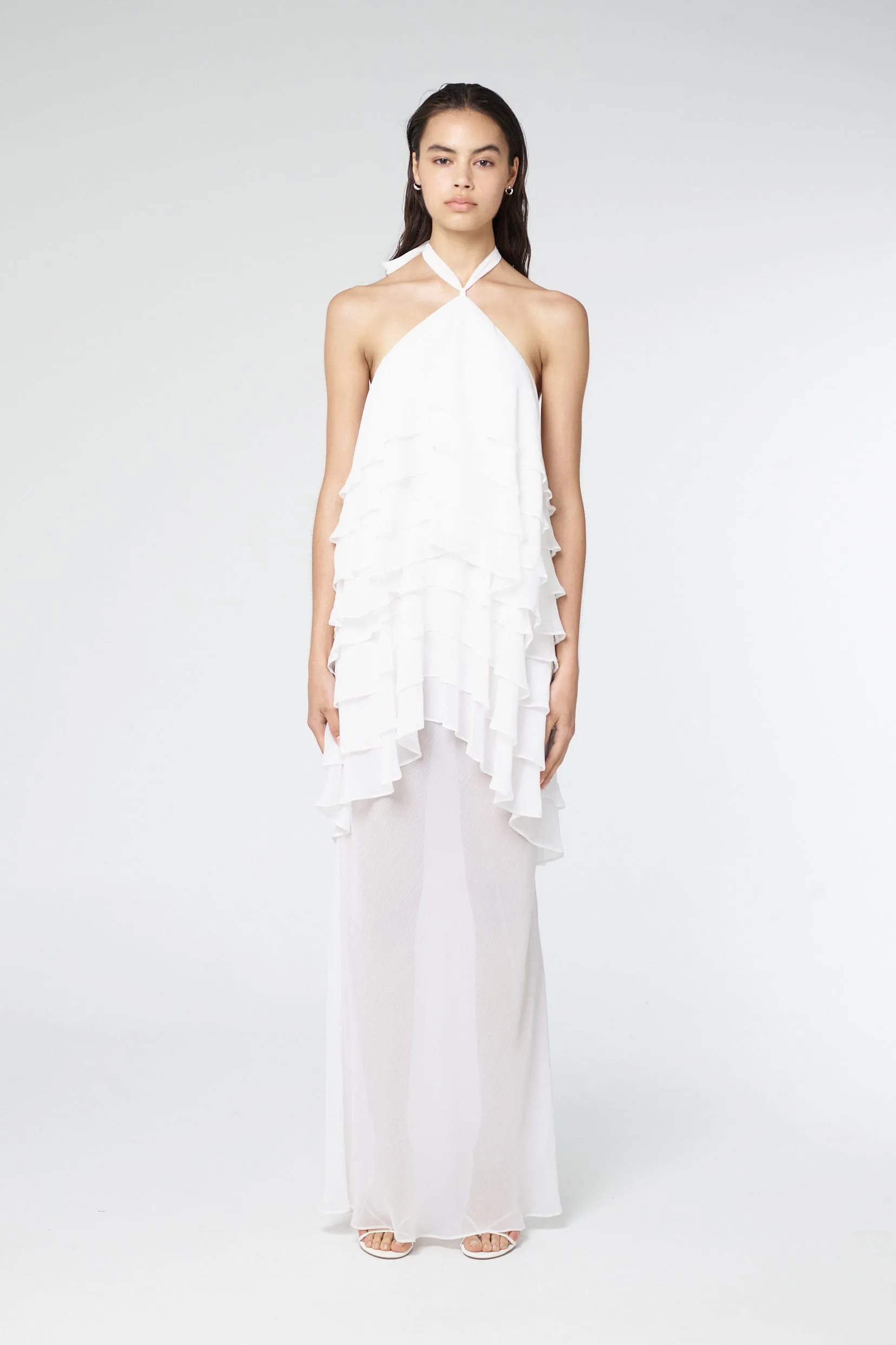 GAIA TIERED MAXI DRESS | WHITE sold by Third Form