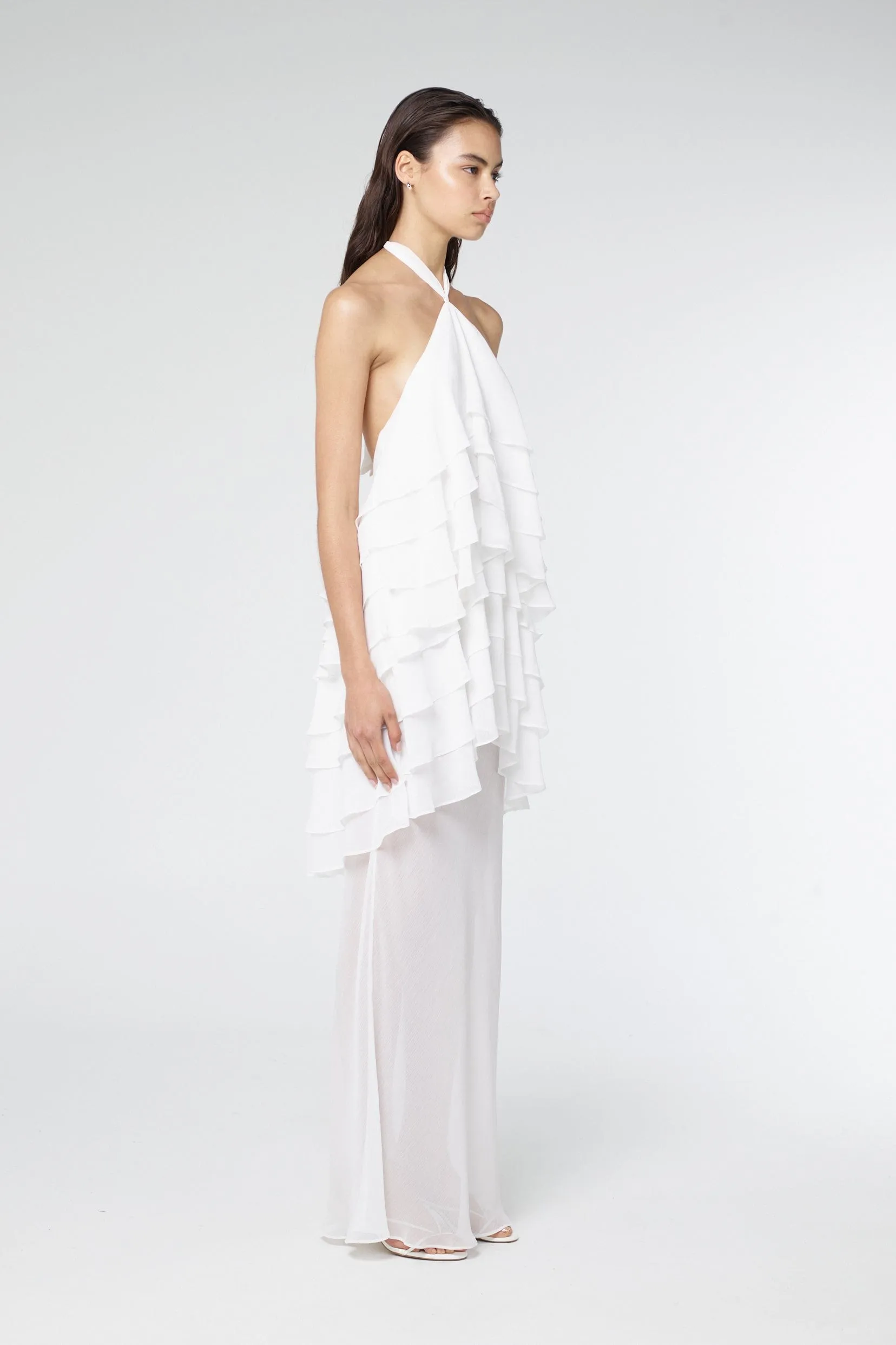 GAIA TIERED MAXI DRESS | WHITE sold by Third Form product image thumbnail 4