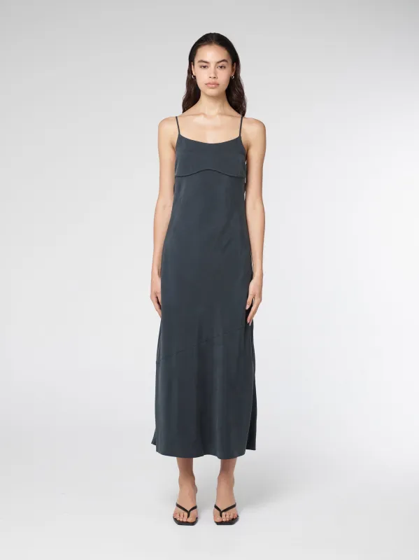 LUNA BUST PANEL MAXI DRESS | INK made by Third Form