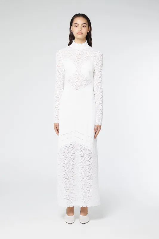 SERENADE LACE LONG SLEEVE DRESS | GARDENIA made by Third Form