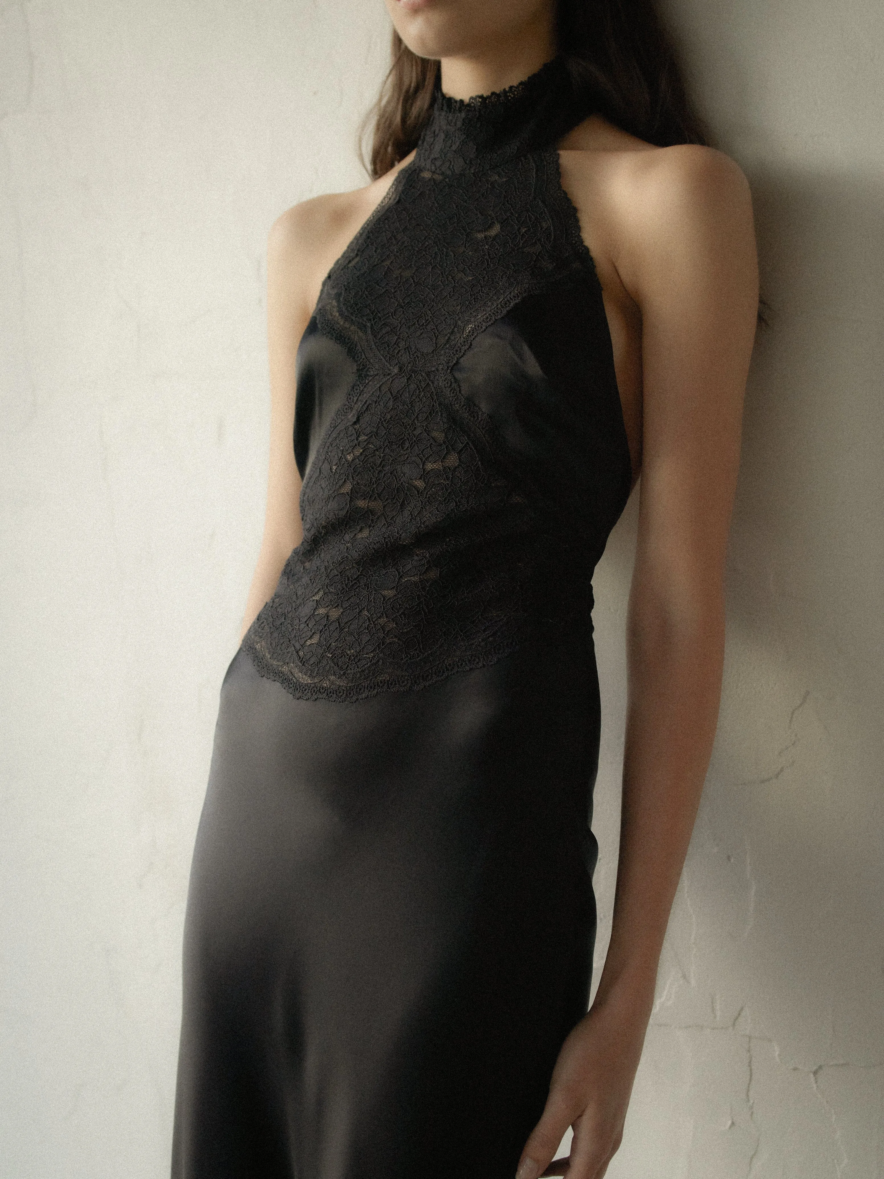 SERENADE LACE HALTER MAXI | BLACK sold by Third Form product image thumbnail 5