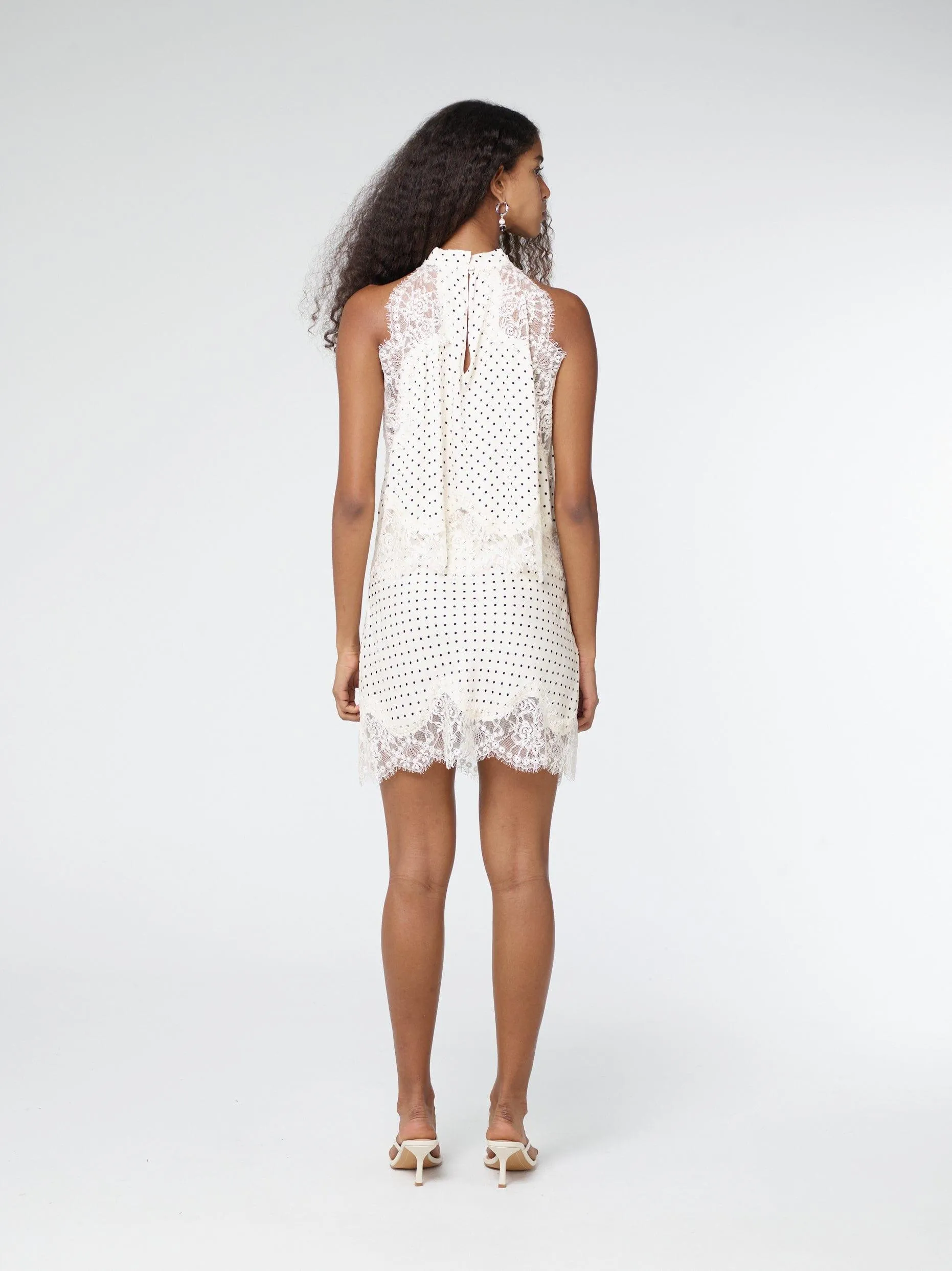 VISIONS LACE TOP | CREAM POLKA DOT sold by Third Form product image thumbnail 4