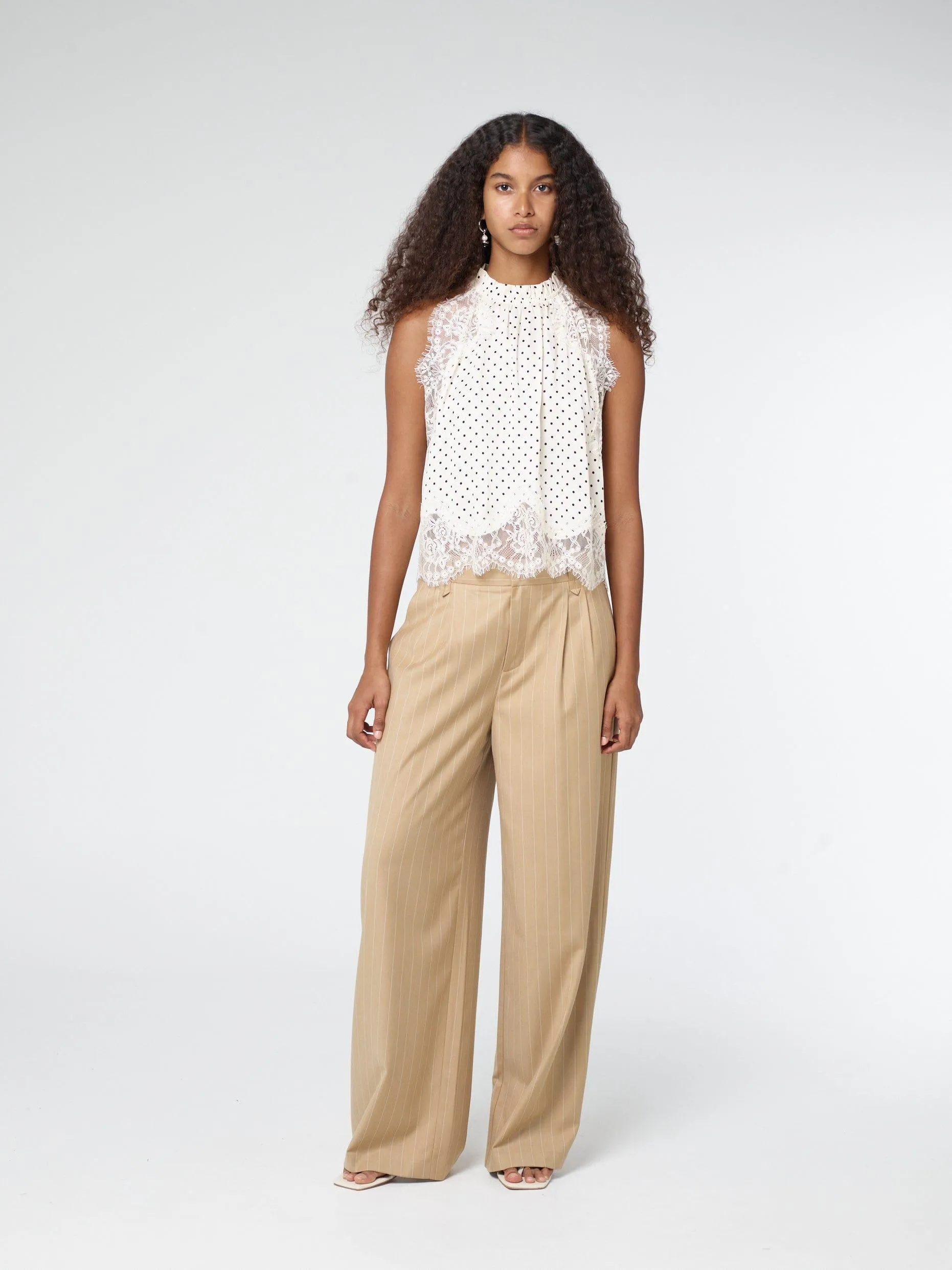 VISIONS LACE TOP | CREAM POLKA DOT sold by Third Form product image thumbnail 3