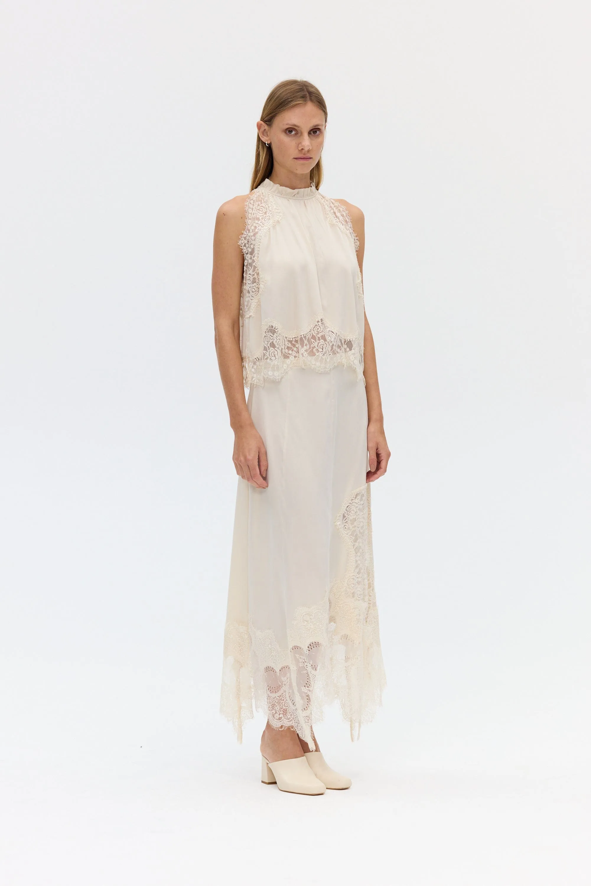 VISIONS LACE TOP | BUTTERCREAM sold by Third Form product image thumbnail 4