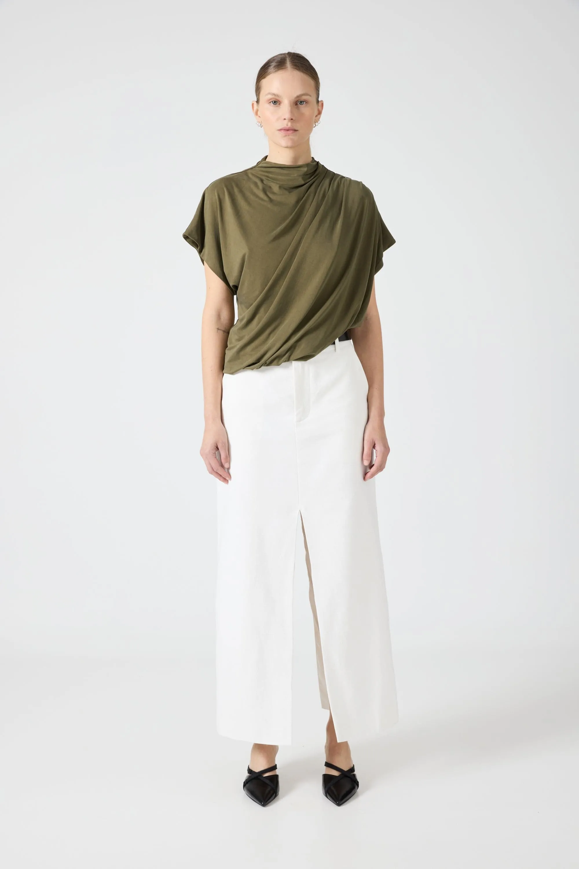 CASCADE JERSEY TOP | STONE sold by Third Form