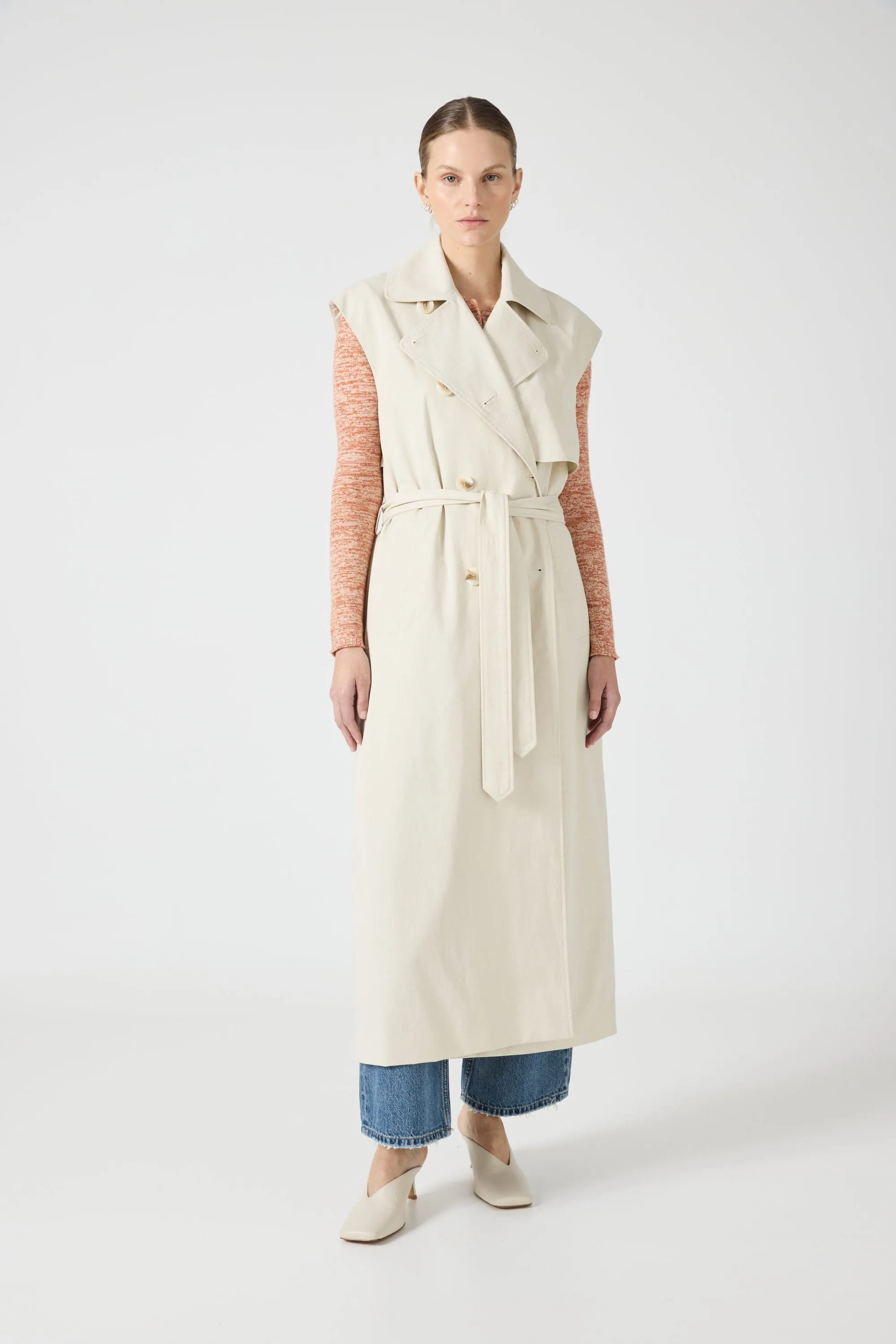 TRANSIT TRENCH VEST | DUST sold by Third Form