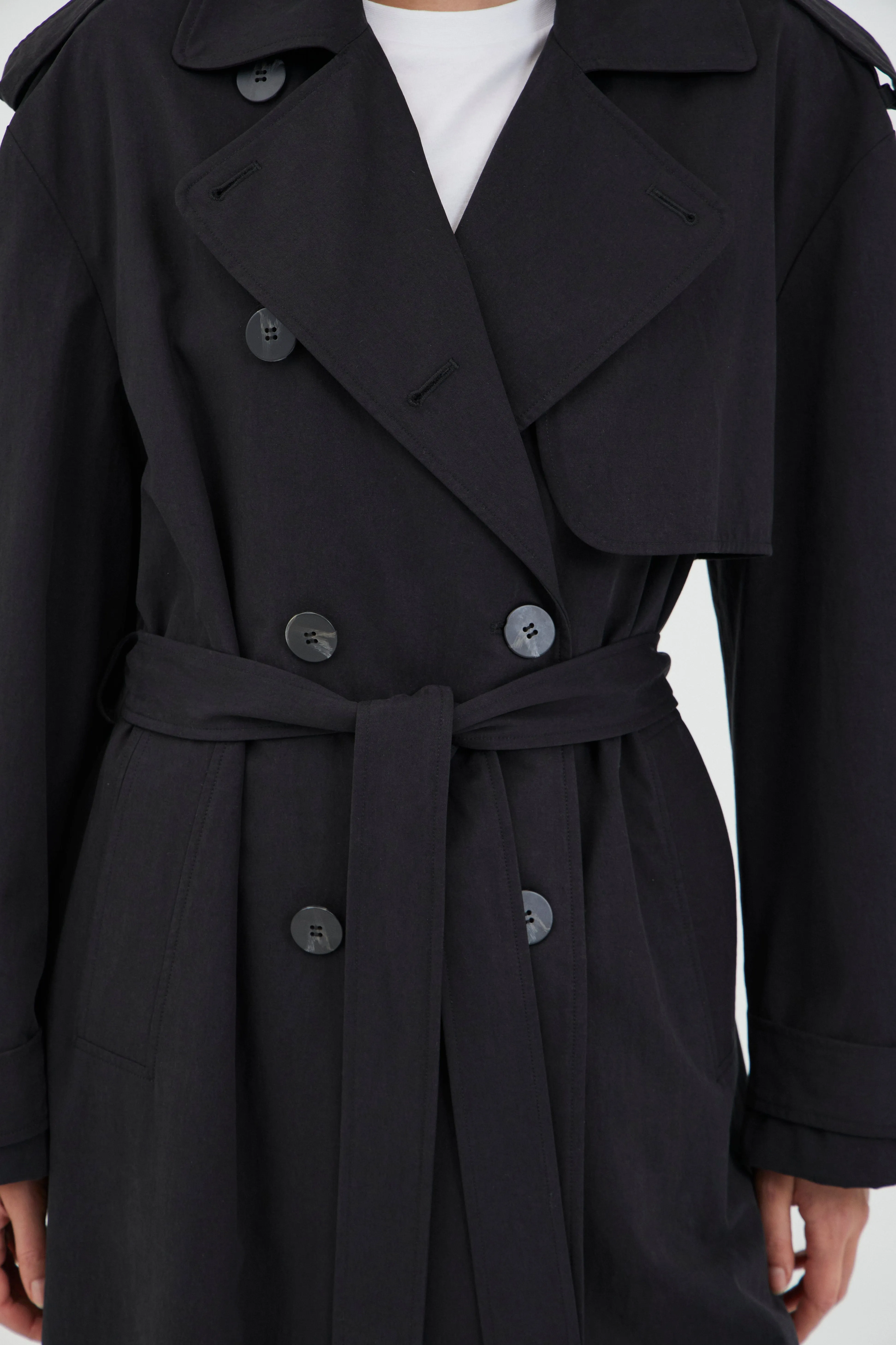 TRANSIT TRENCH COAT | BLACK sold by Third Form product image thumbnail 3