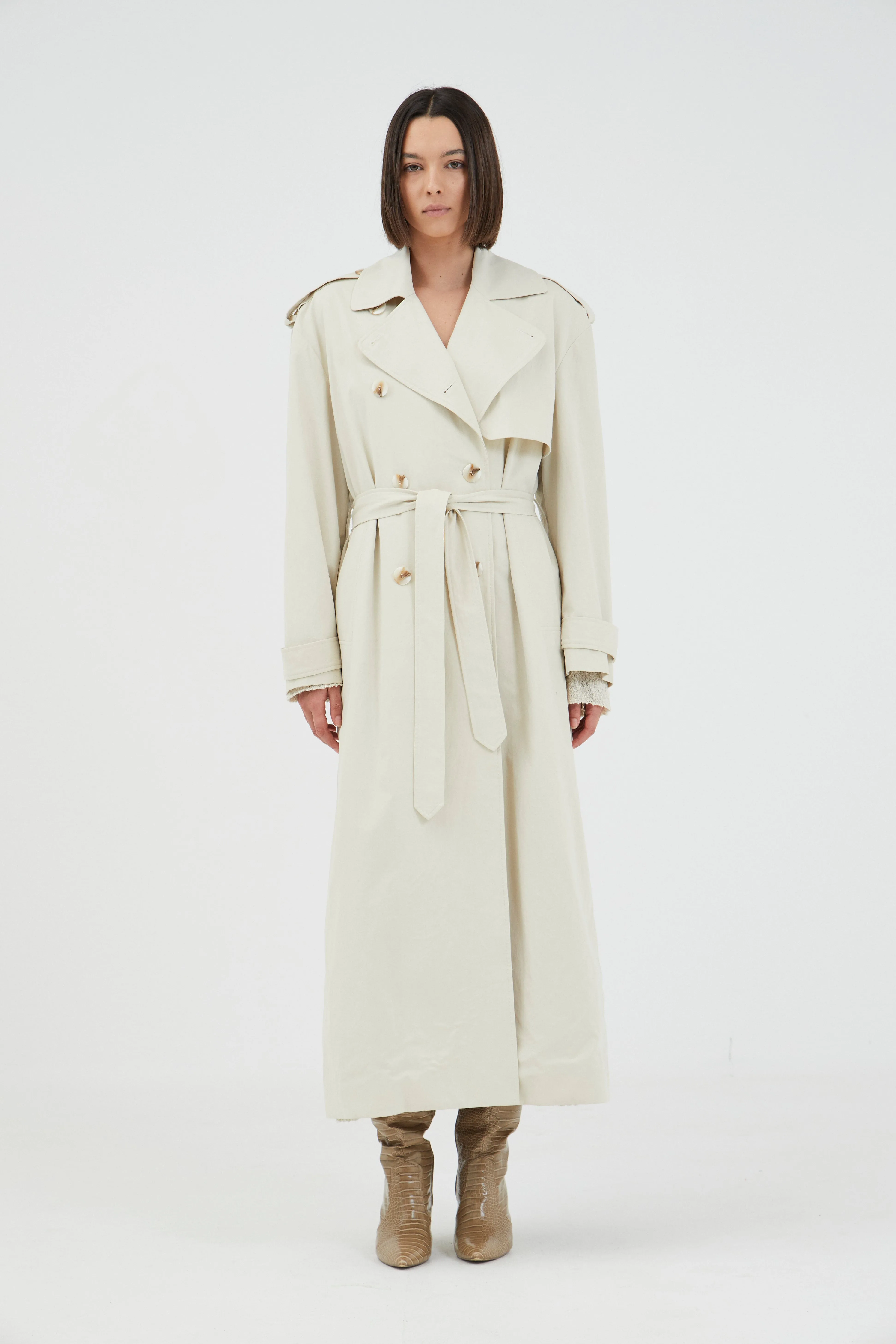 TRANSIT TRENCH COAT | DUST sold by Third Form