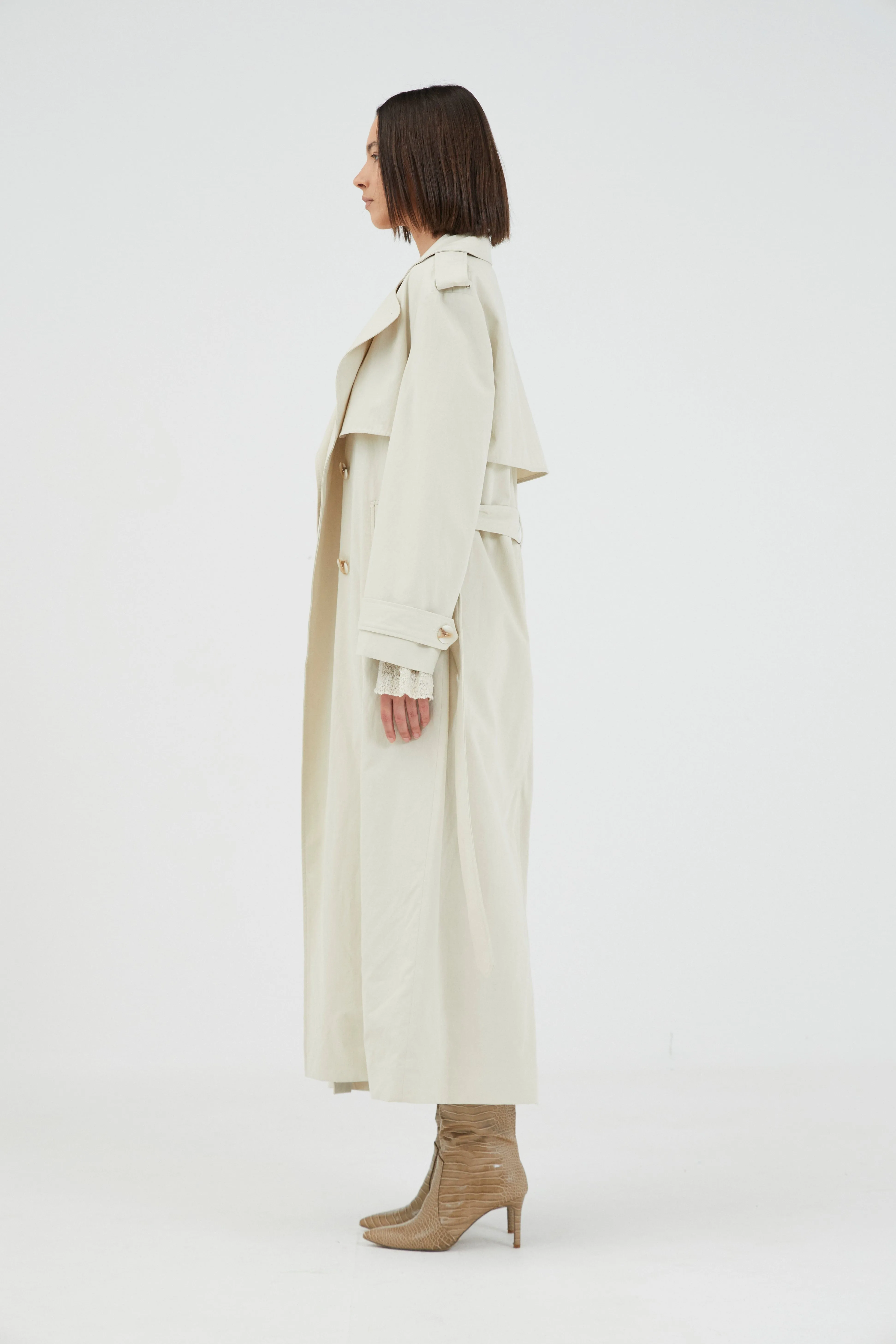TRANSIT TRENCH COAT | DUST sold by Third Form product image thumbnail 4