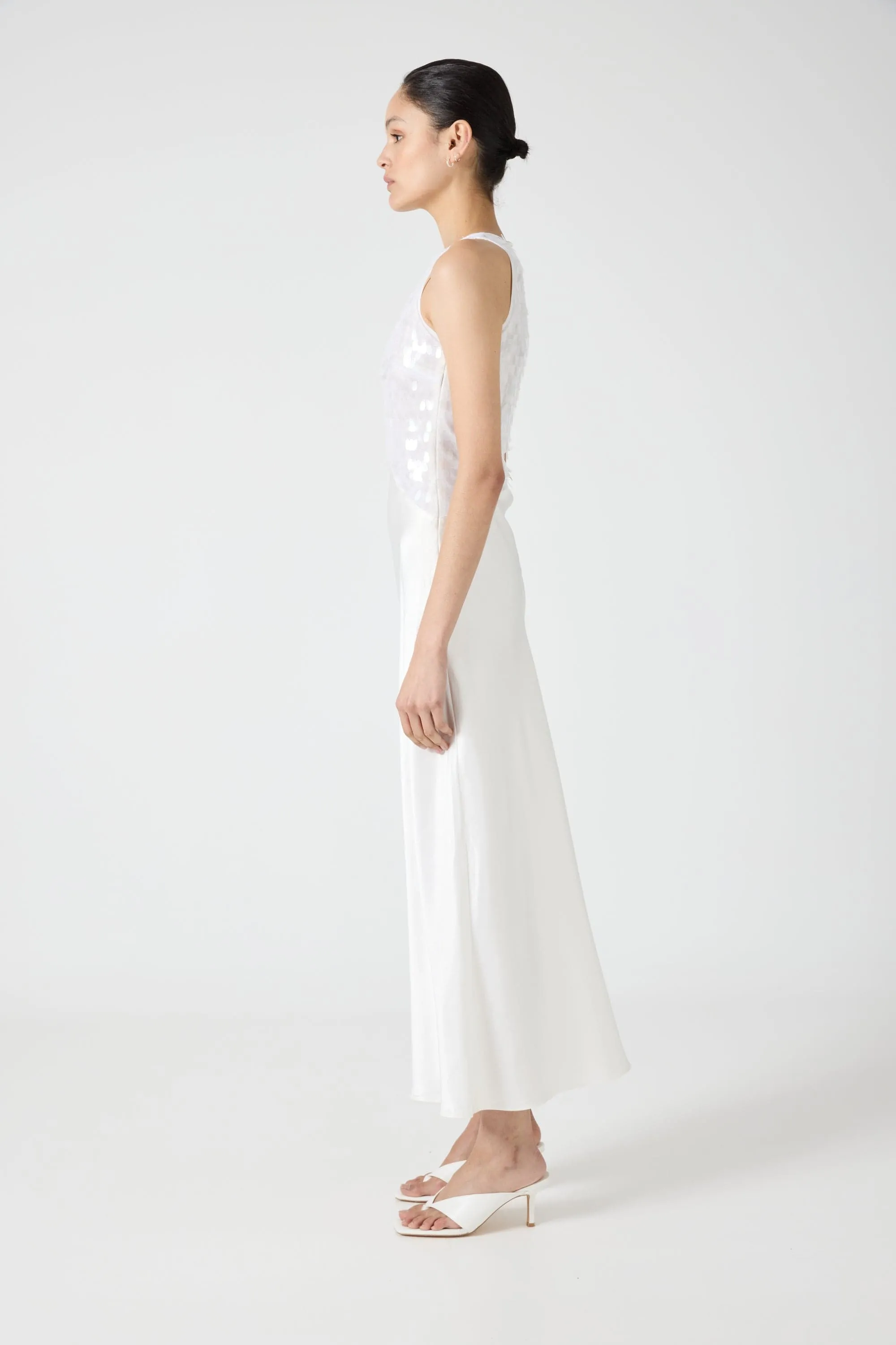 LUMINOUS TANK MAXI DRESS | CREAM sold by Third Form product image thumbnail 4