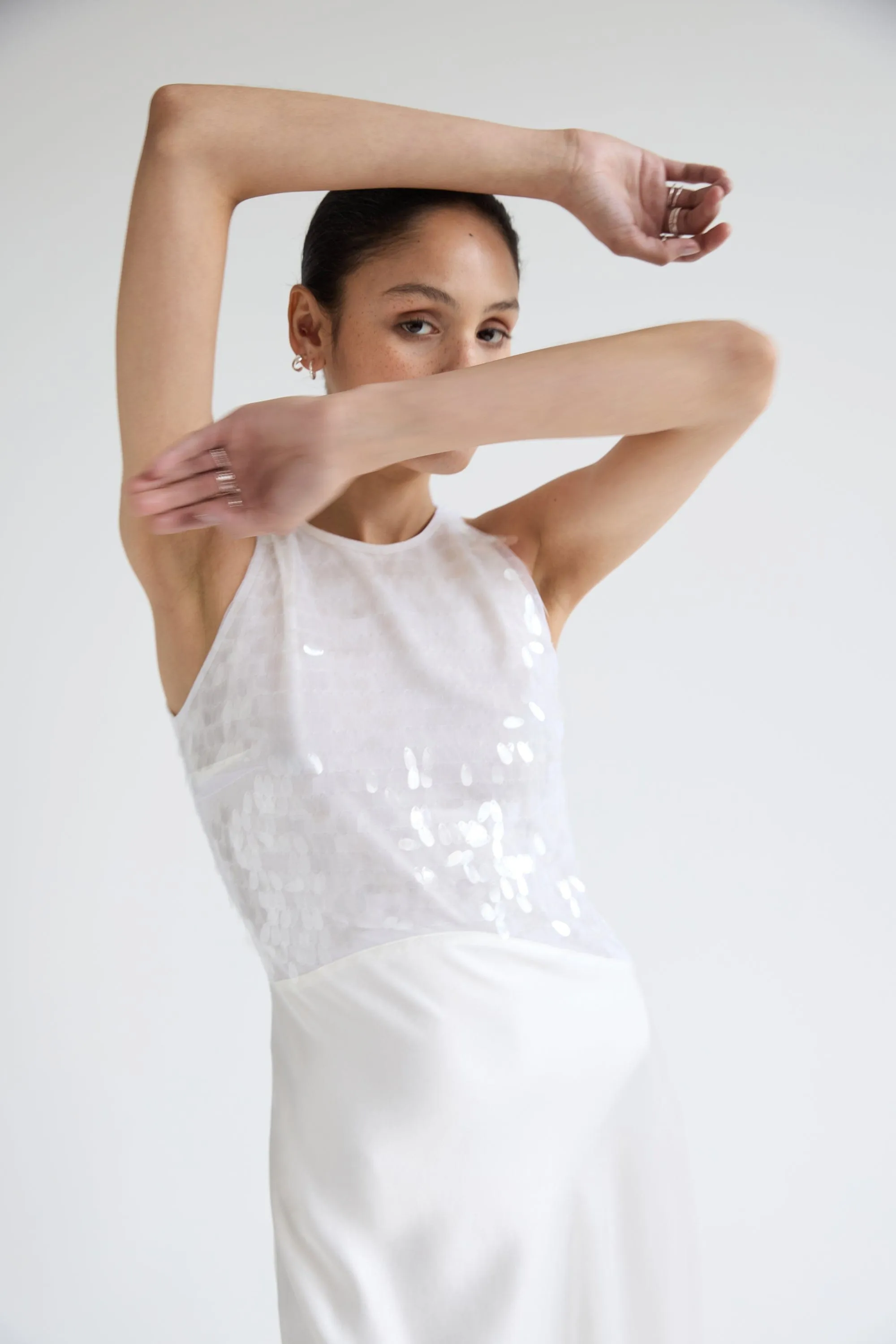 LUMINOUS TANK MAXI DRESS | CREAM sold by Third Form product image thumbnail 2
