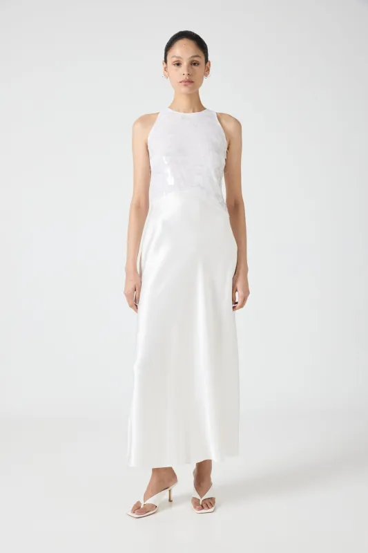 LUMINOUS TANK MAXI DRESS | CREAM made by Third Form