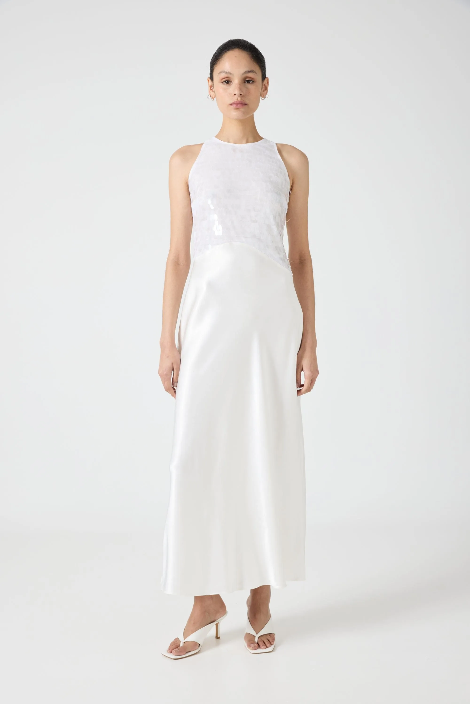 LUMINOUS TANK MAXI DRESS | CREAM sold by Third Form