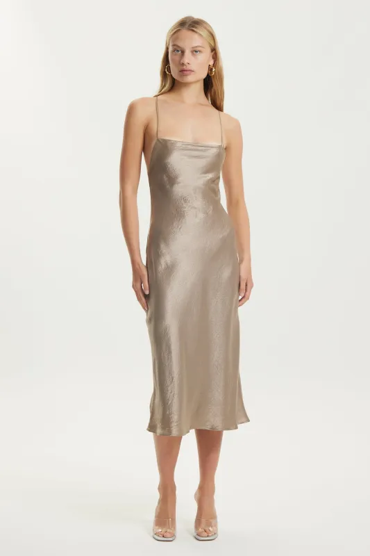 CRUSH BIAS COWL SLIP | DRIFTWOOD sold by Third Form