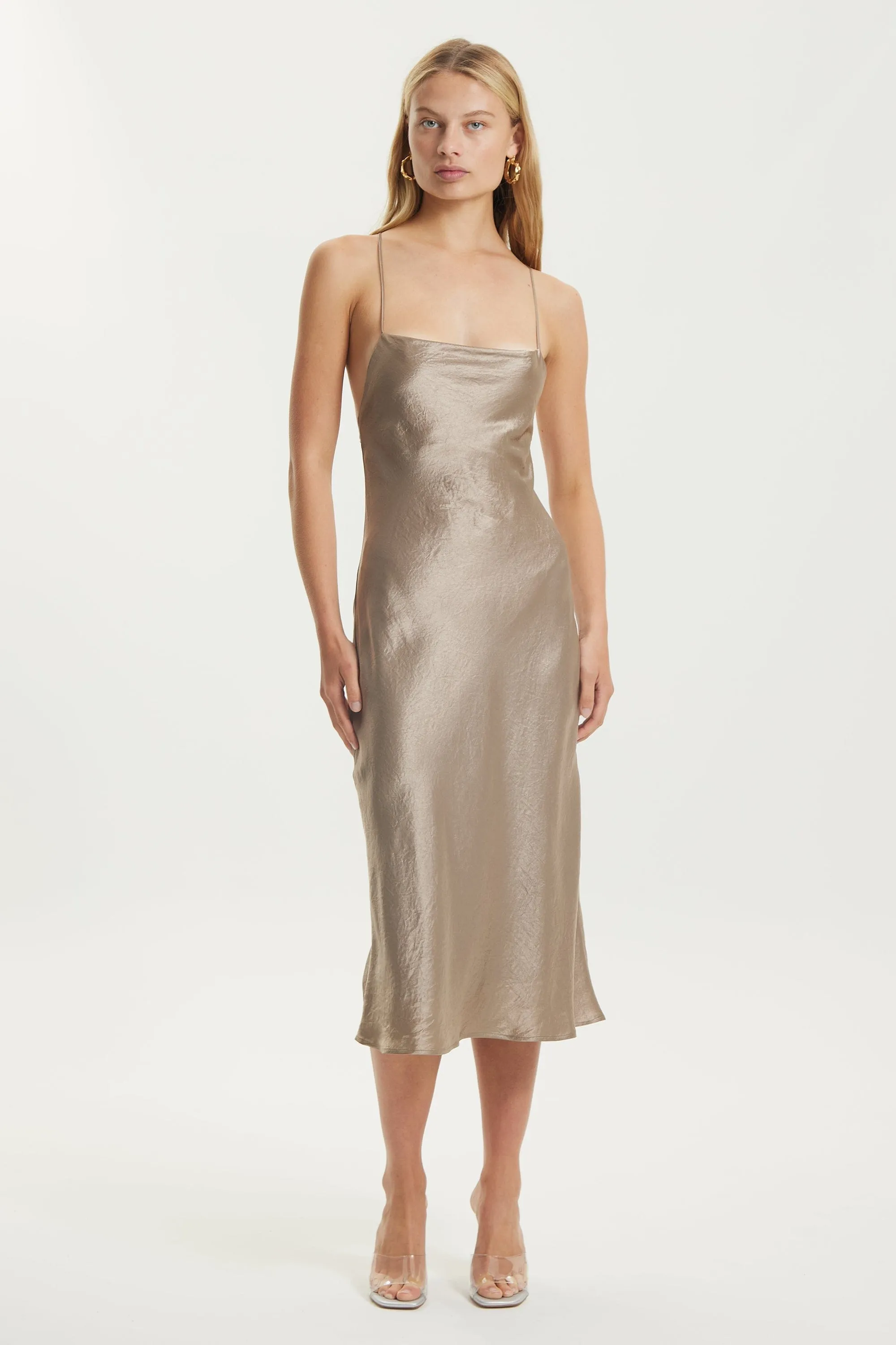 CRUSH BIAS COWL SLIP | DRIFTWOOD sold by Third Form