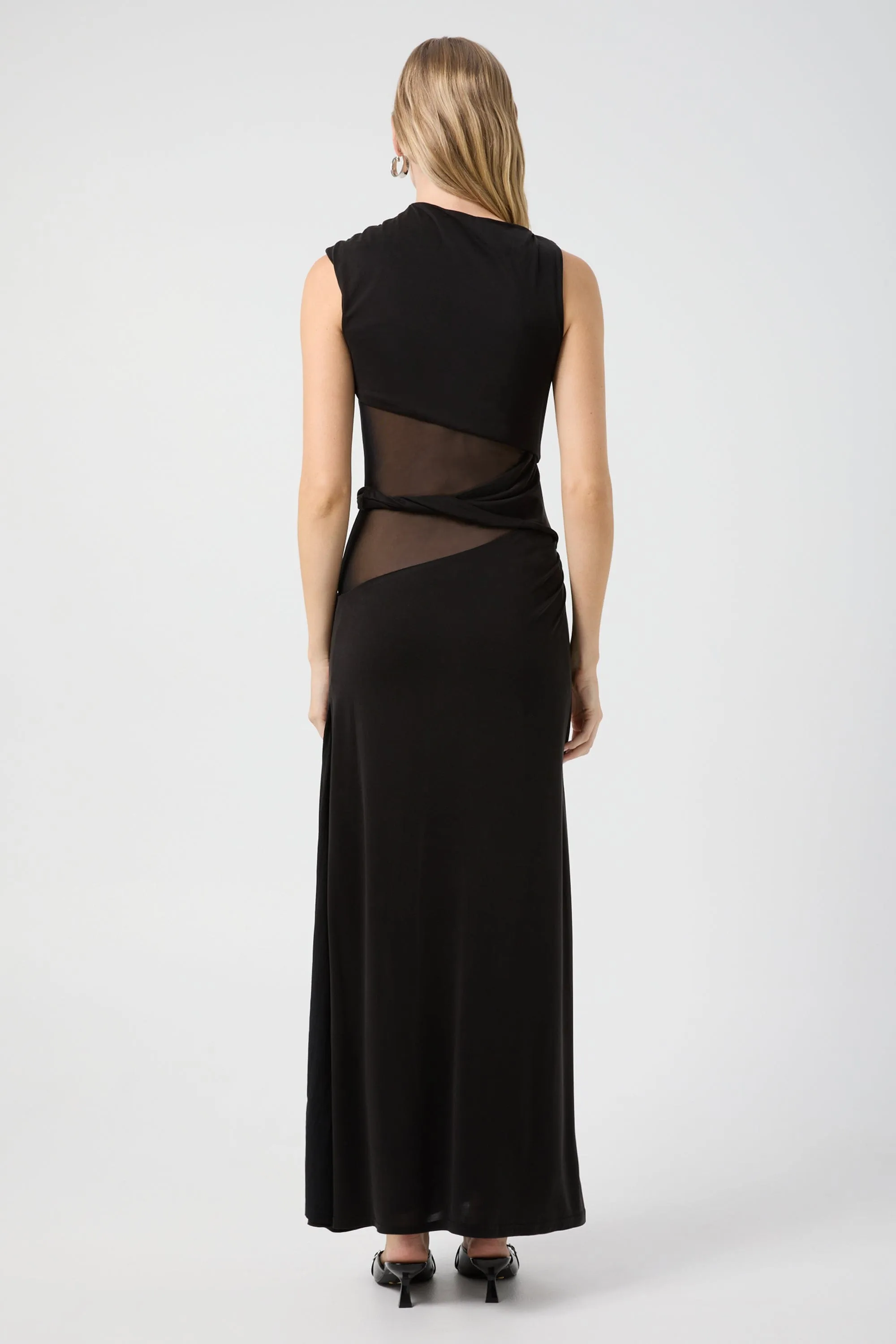 INTERWEAVE DRAPE MAXI DRESS | BLACK sold by Third Form product image thumbnail 4