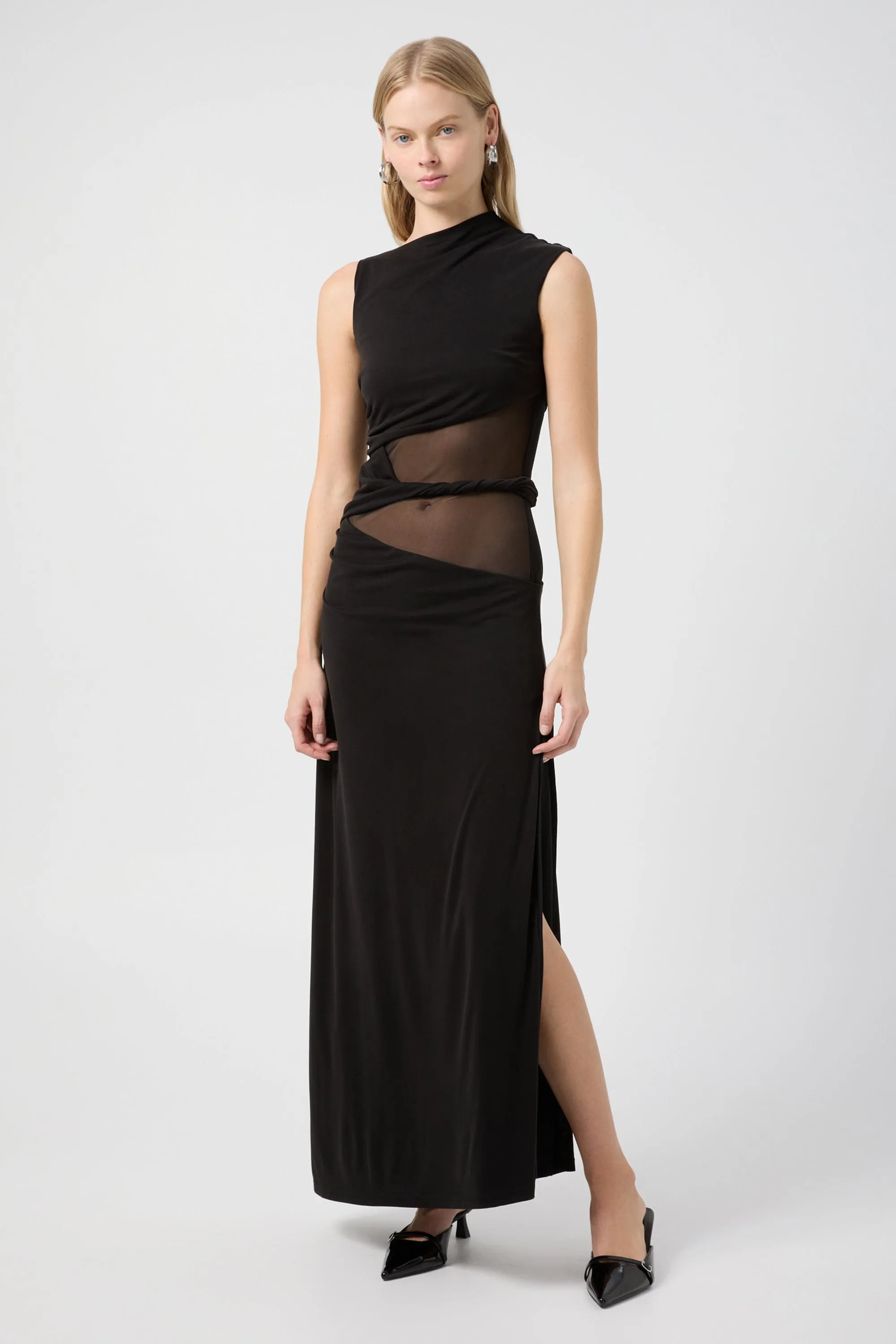 INTERWEAVE DRAPE MAXI DRESS | BLACK sold by Third Form product image thumbnail 2