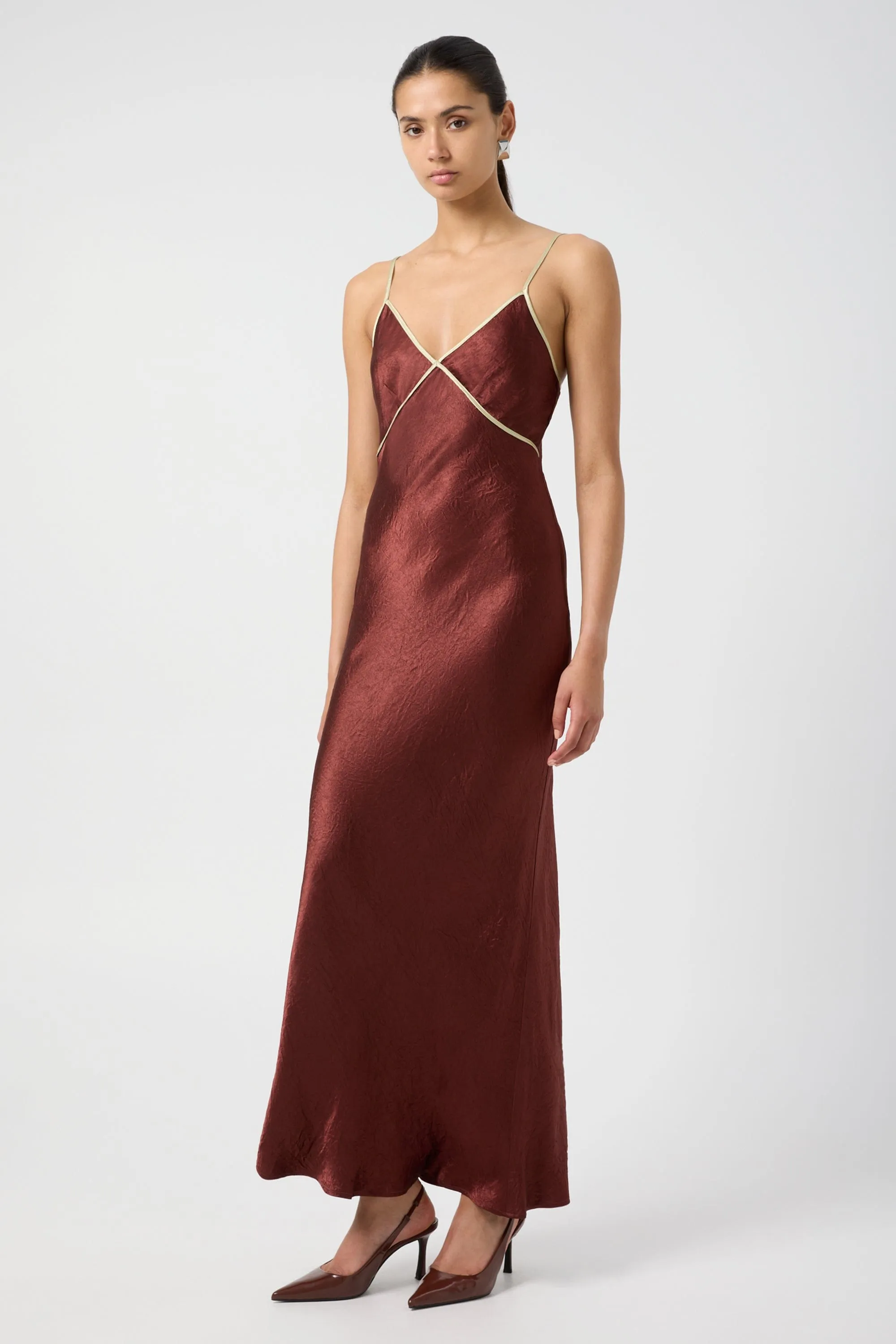 CRUSH CONTRAST BIND CAMI DRESS | SHIRAZ & APPLE sold by Third Form product image thumbnail 3